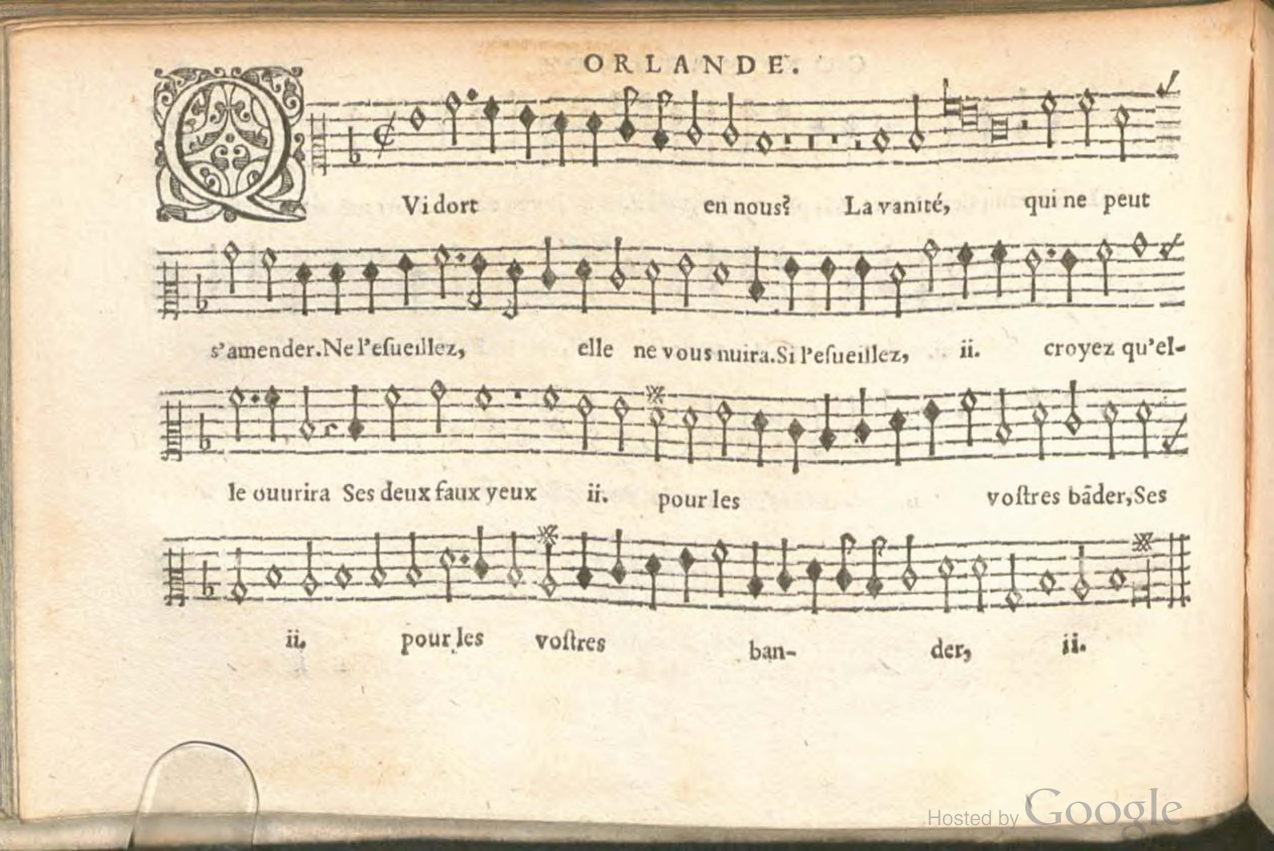1576 - [Pierre de Saint-André] - Trésor de musique d’Orlande de Lassus Contratenor - BSB Munich