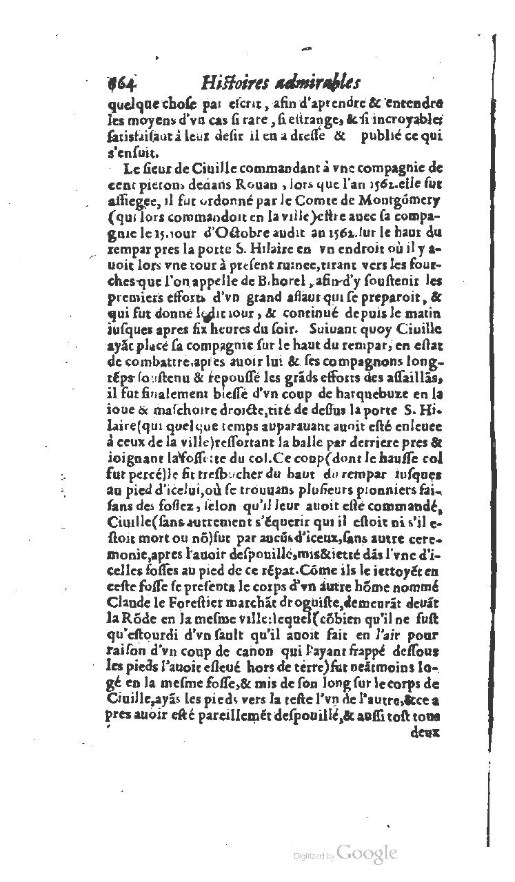 1610 - Paul Marceau - Trésor d’histoires admirables et mémorables - BSB Munich