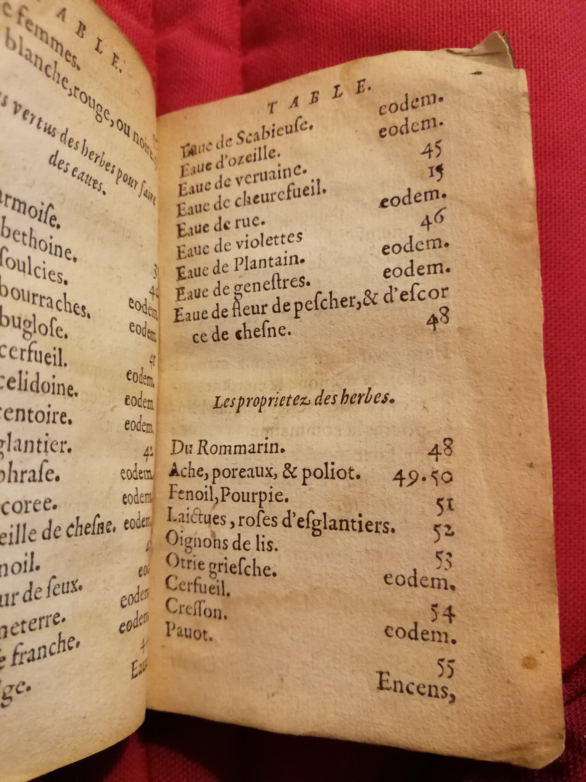 1586 - Benoît Rigaud - Trésor des fleurs et secrets de médecine - Sainte-Geneviève
