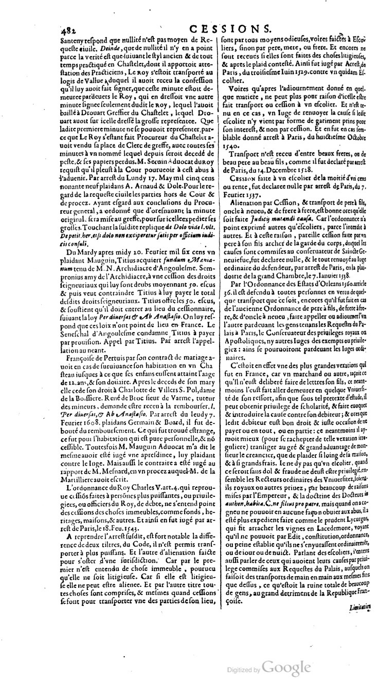 1629 - Veuve Nicolas Buon - Trésor du droit français (29620 T. 1) - BM Lyon