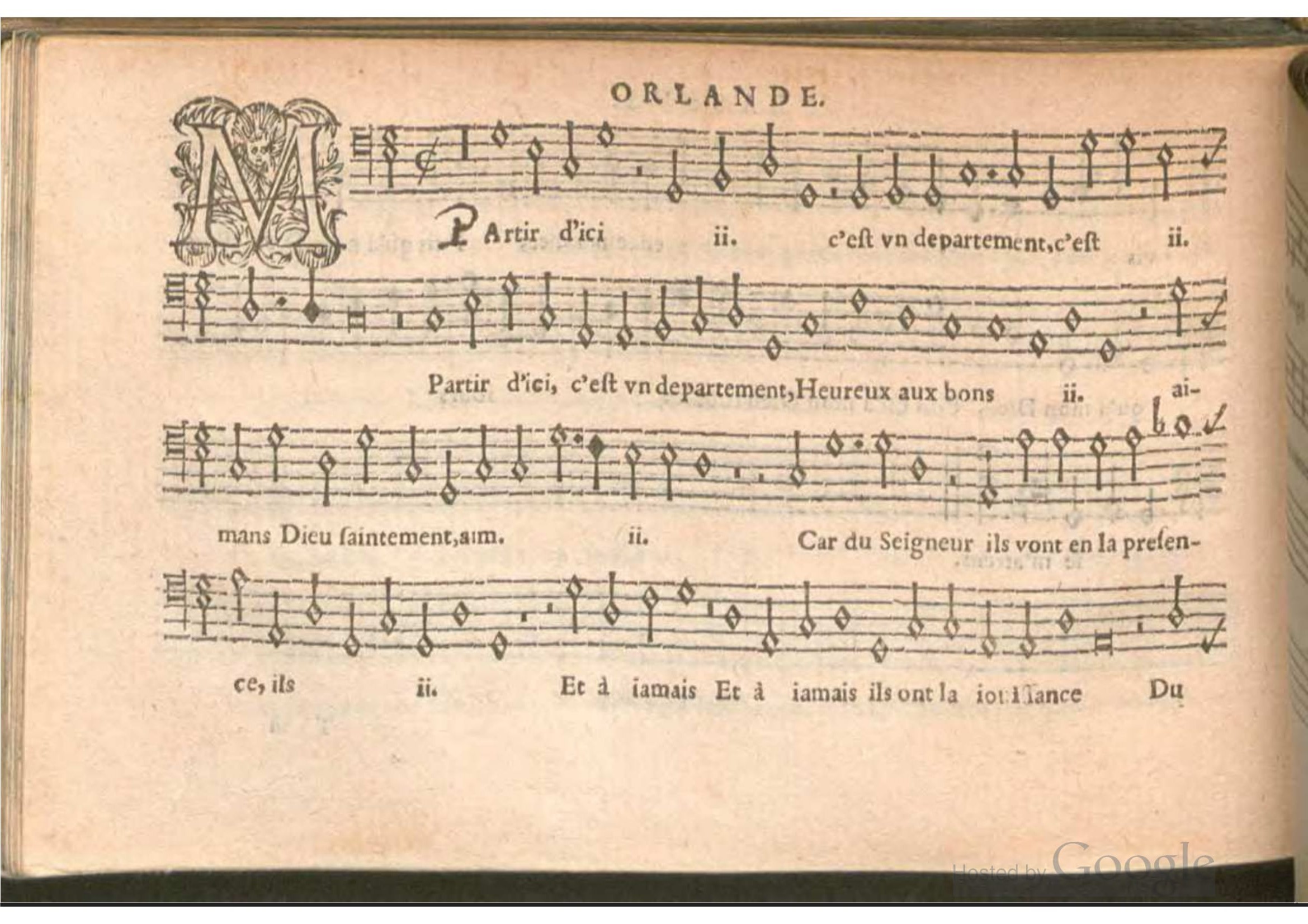 1576 - [Pierre de Saint-André] - Trésor de musique d’Orlande de Lassus Bassus - BSB Munich