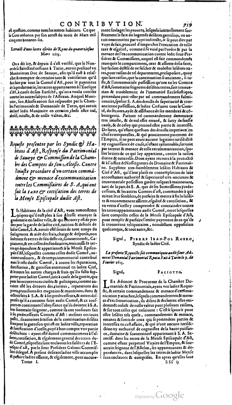 1629 - Veuve Nicolas Buon - Trésor du droit français (21754 T. 1) - BM Lyon