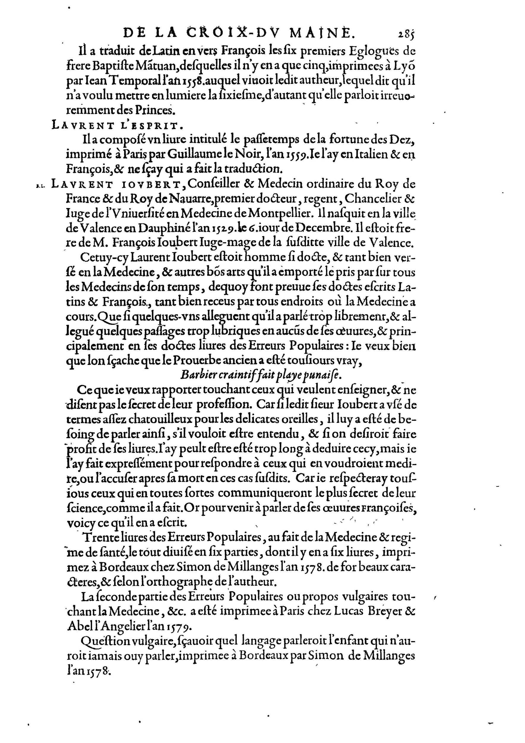 1584 - Abel L&#039;Angelier - Bibliothèques françaises - BnF