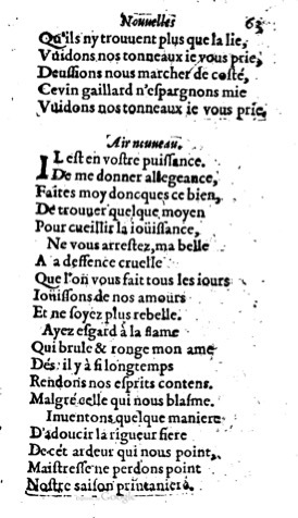 1623 - Jacques Cailloüé - Trésor ou recueil des chansons amoureuses - British Library