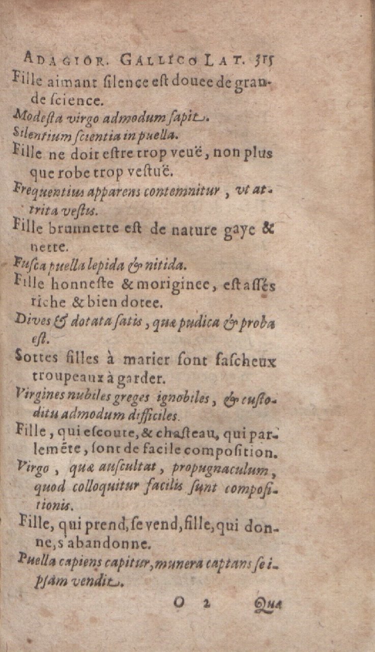 1612 - Dominicus Custos - Trésor des proverbes français - Bibliopol-Olomuc 1612 - Dominicus Custos - Trésor des proverbes français - Bibliopol-Olomuc