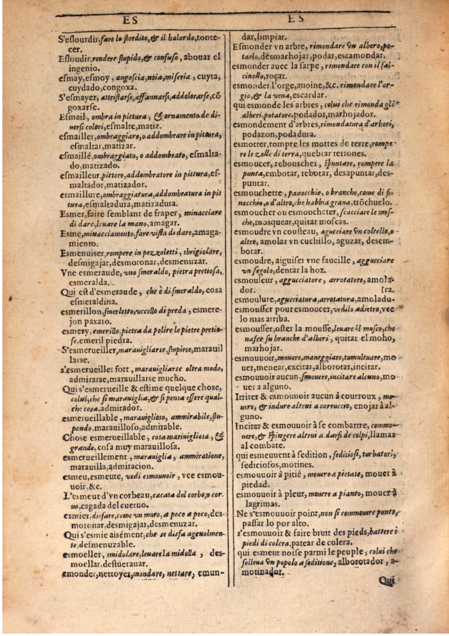 1609 - Philippe Albert et Alexandre Pernet - Trésor des trois langues française, italienne et espagnole (Seconde partie) - BSB Munich 1609 - Philippe Albert et Alexandre Pernet - Trésor des trois langues française, italienne et espagnole (Seconde partie) - BSB Munich