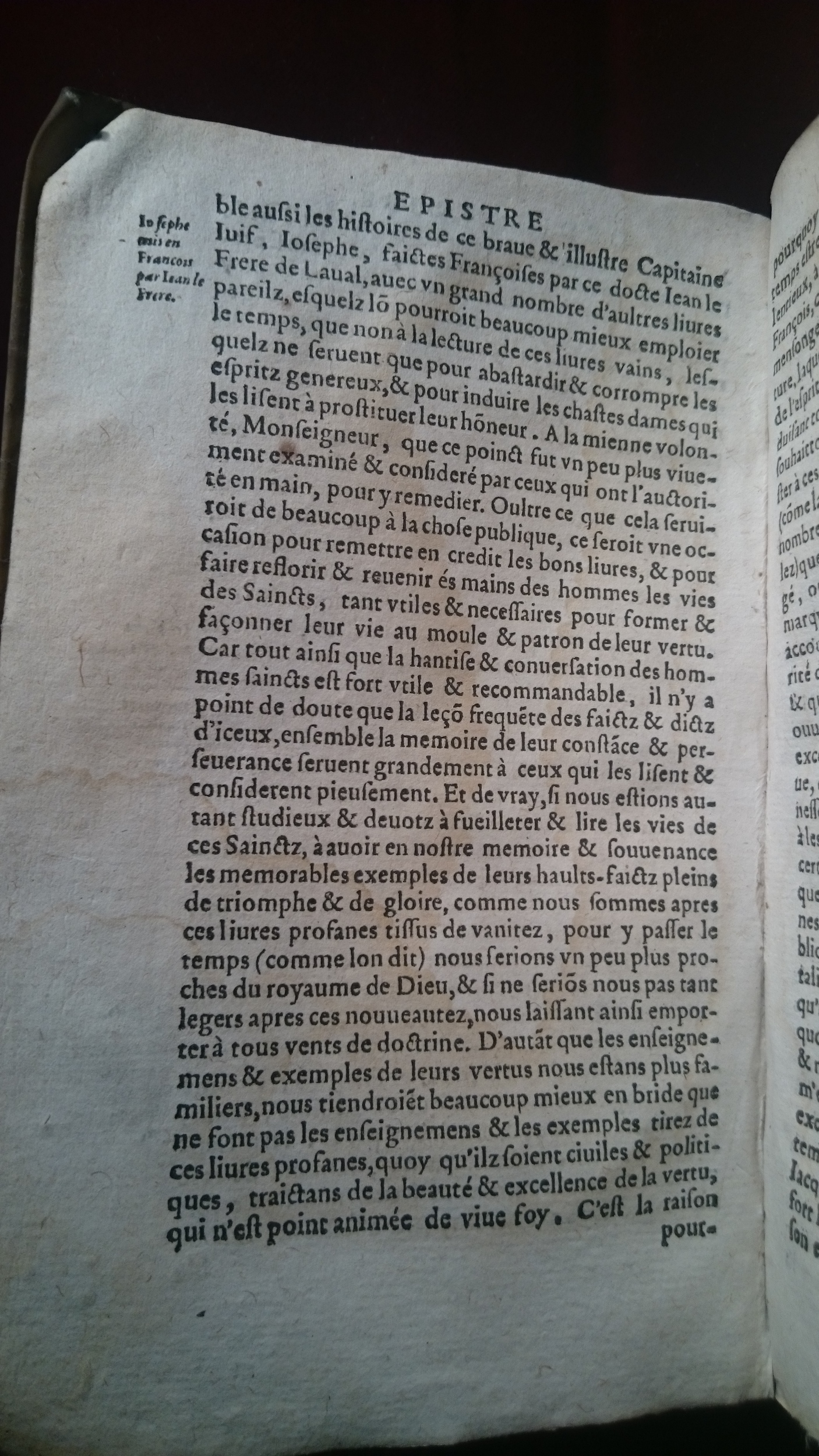 1596 - Jean Bogart - Trésor des faits et dits mémorables des hommes saints et illustres - BM Amiens