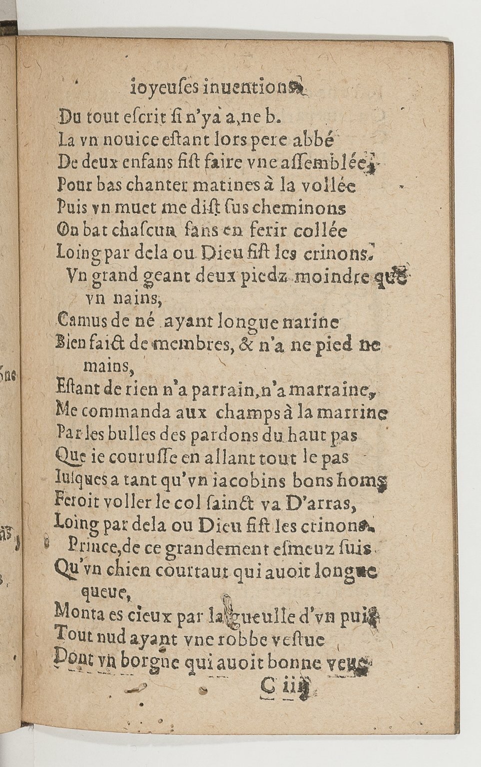 1568c. - Veuve Jean Bonfons - Trésor des joyeuses inventions du parangon de poésies - BnF Arsenal