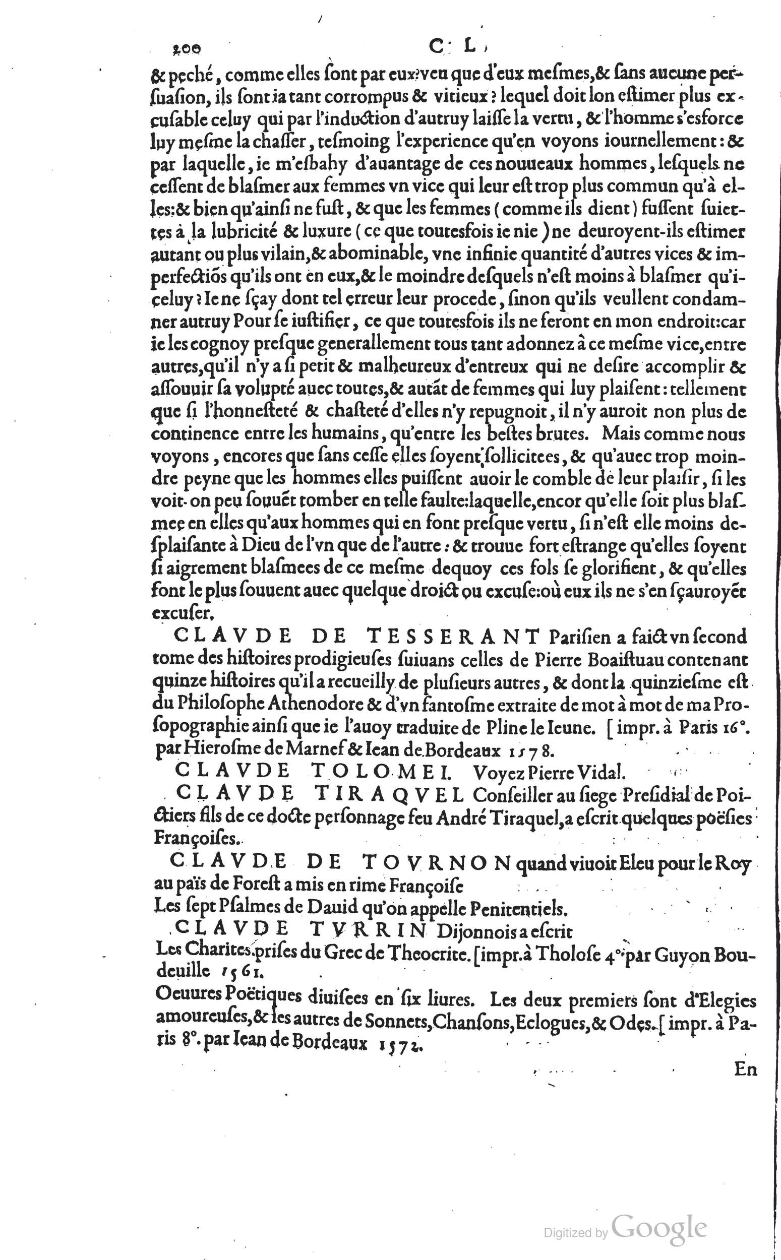 1585 - Barthélemy Honorat - Bibliothèques françaises - BSB Munich