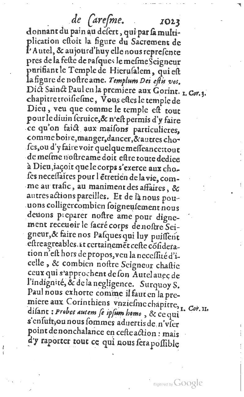 1607 - Nicolas Du Fossé - Trésor quadragésimal - T 01 - BM Lyon