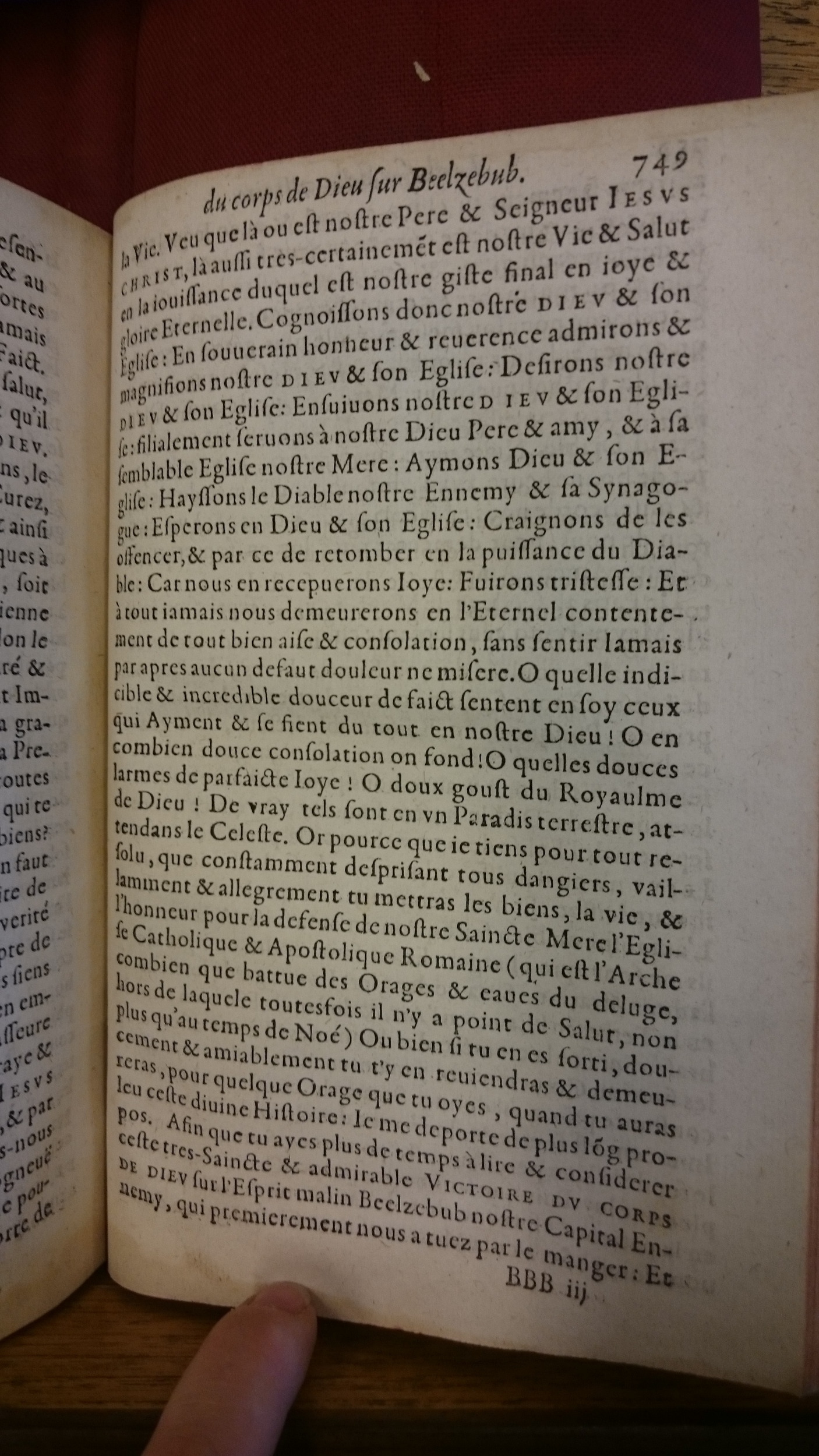 1578 - Nicolas Chesneau - Trésor et entière histoire de la triomphante victoire du corps de Dieu sur l’esprit malin - BM Lyon