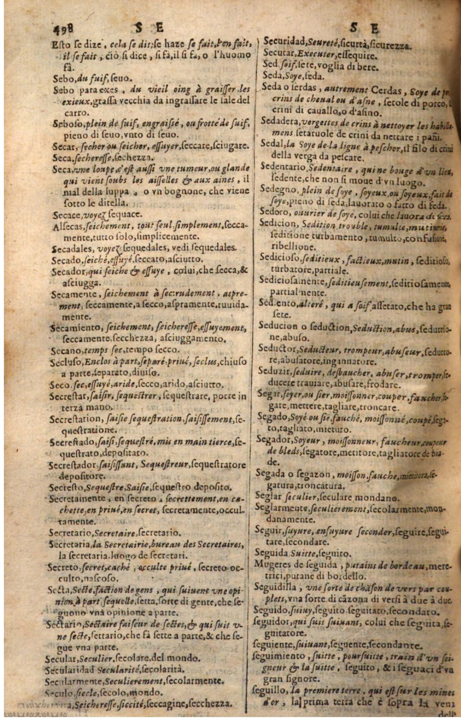 1644 - Jacques Crespin - Trésor des trois langues - Passau