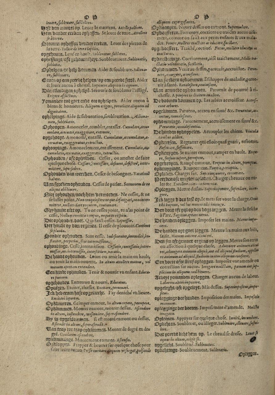 1573 - Christophe Plantin - Trésor du langage bas-allemand - Greifswald