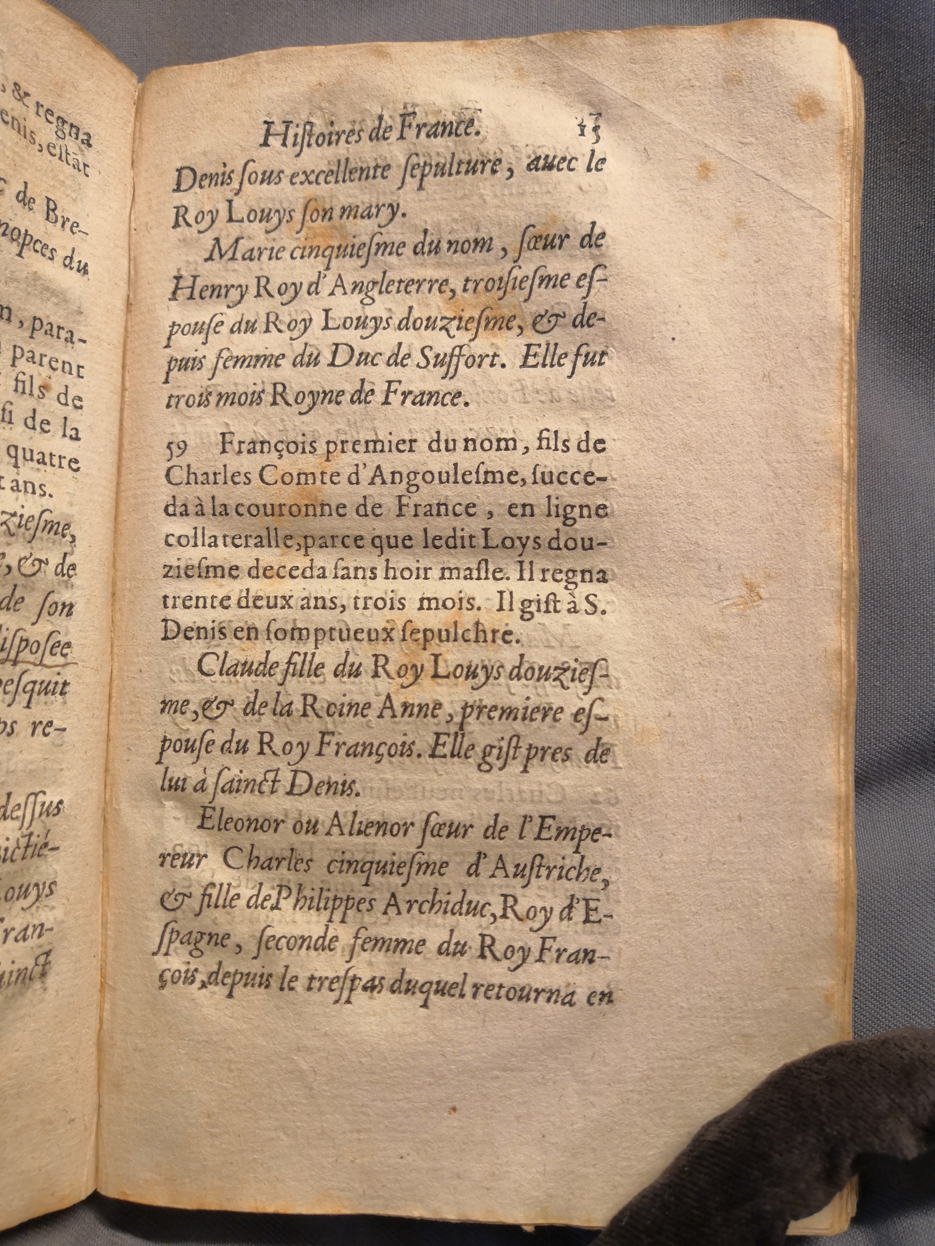 1614 - Jean Corrozet - Trésor des histoires de France - Amsterdam