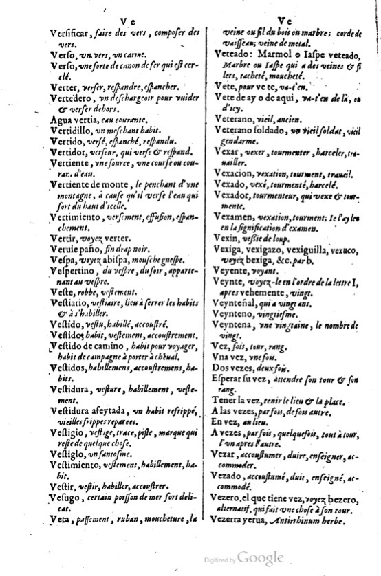1621 - Adrian Tiffaine - Trésor des deux langues espagnole et française - BM Lyon