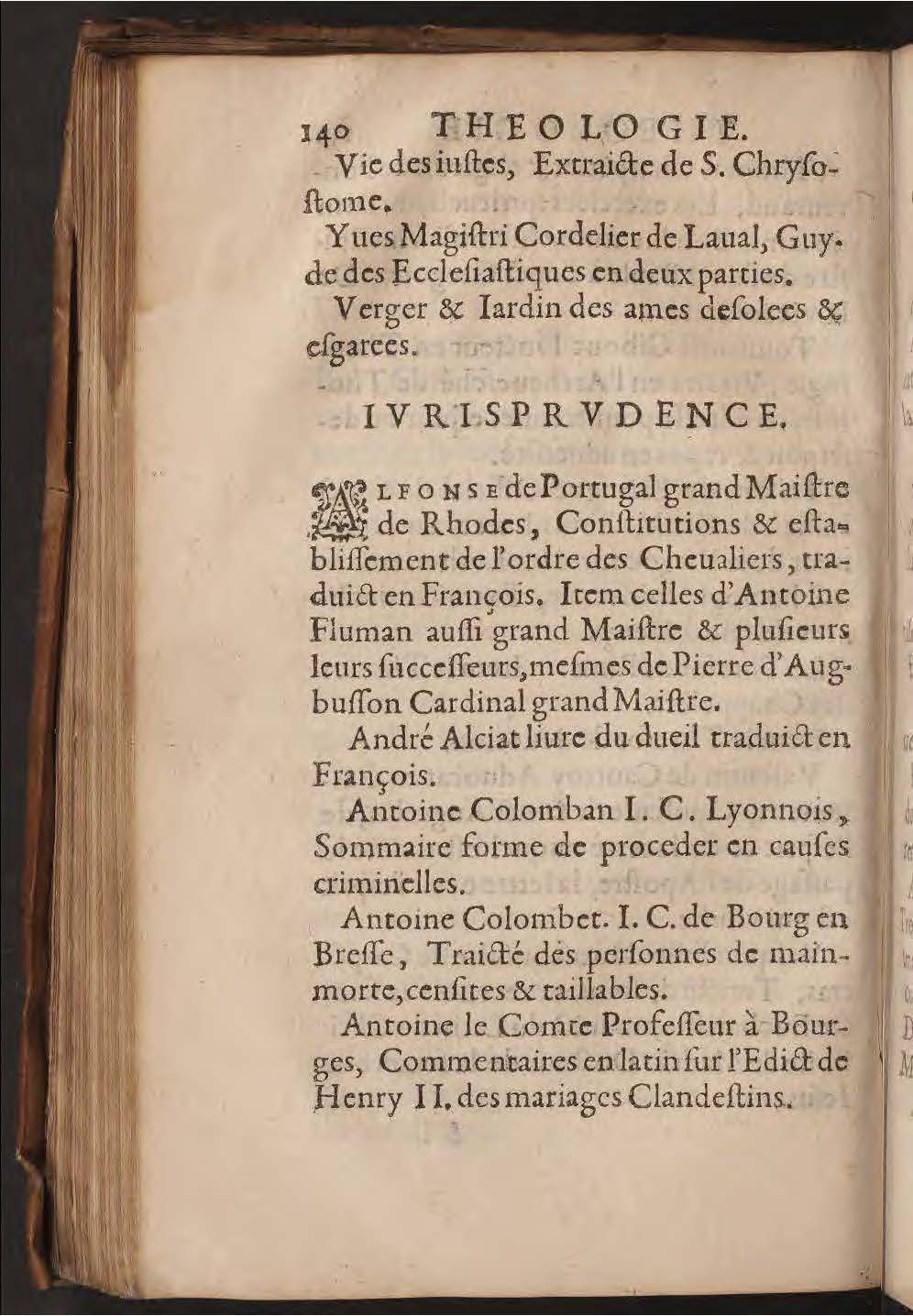 1602 - François Jacquin - Trésor des bons esprits français - BnF Arsenal