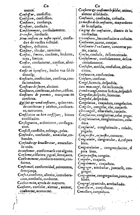 1621 - Adrian Tiffaine - Trésor des deux langues espagnole et française - BM Lyon