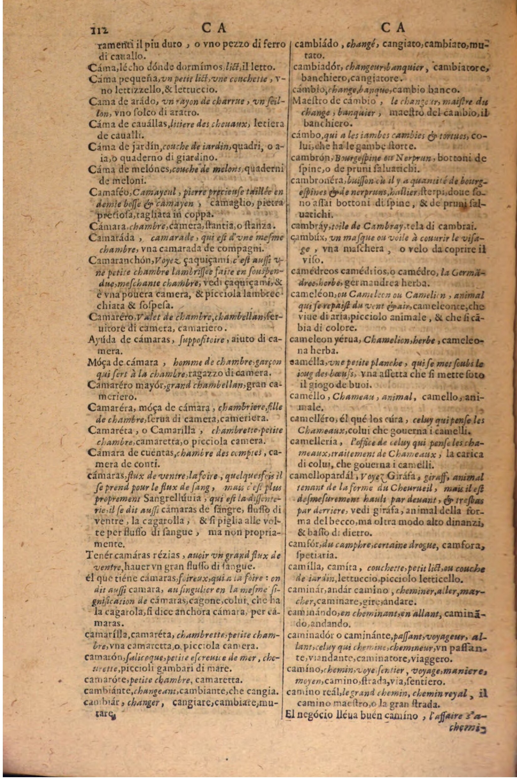 1606 - Samuel Crespin - Thresor des trois langues, francoise, italiene et espagnolle - BSB Munich