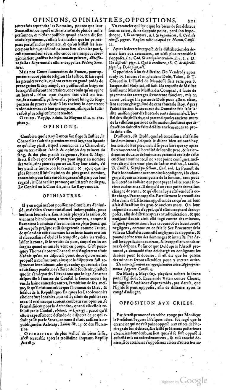 1629 - Veuve Nicolas Buon - Trésor du droit français (29620 T. 2) - BM Lyon