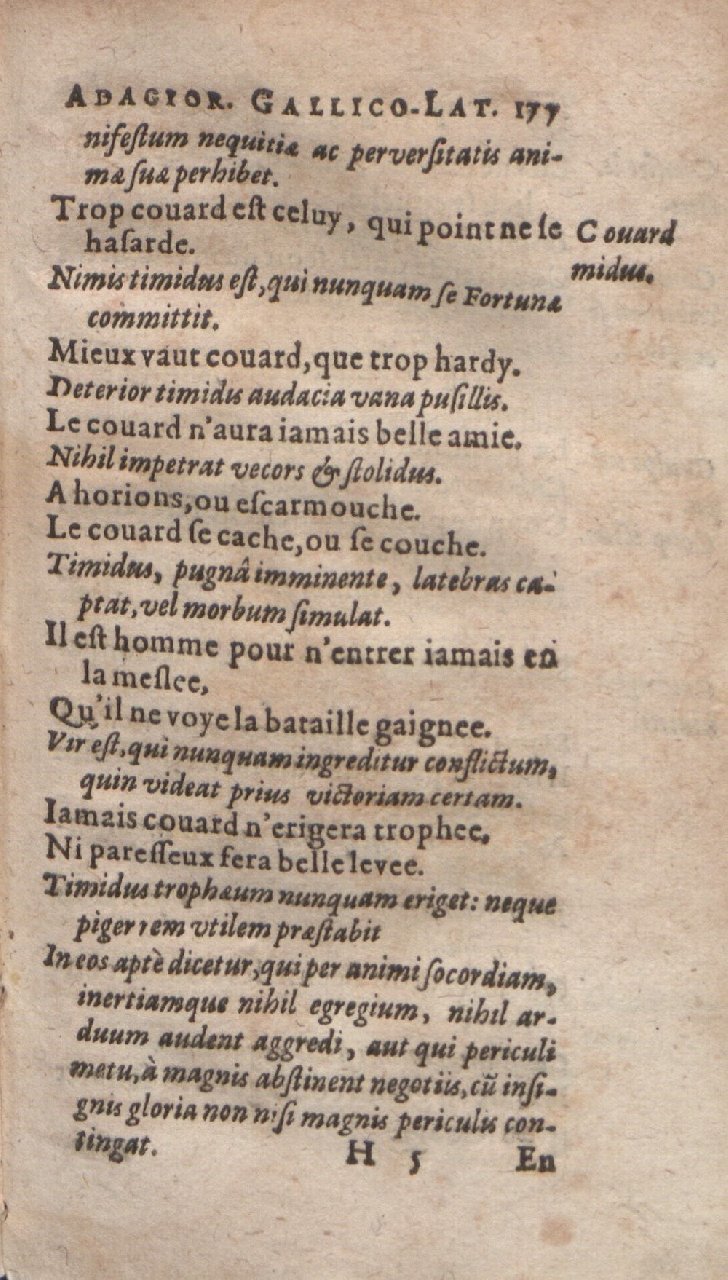 1612 - Dominicus Custos - Trésor des proverbes français - Bibliopol-Olomuc 1612 - Dominicus Custos - Trésor des proverbes français - Bibliopol-Olomuc
