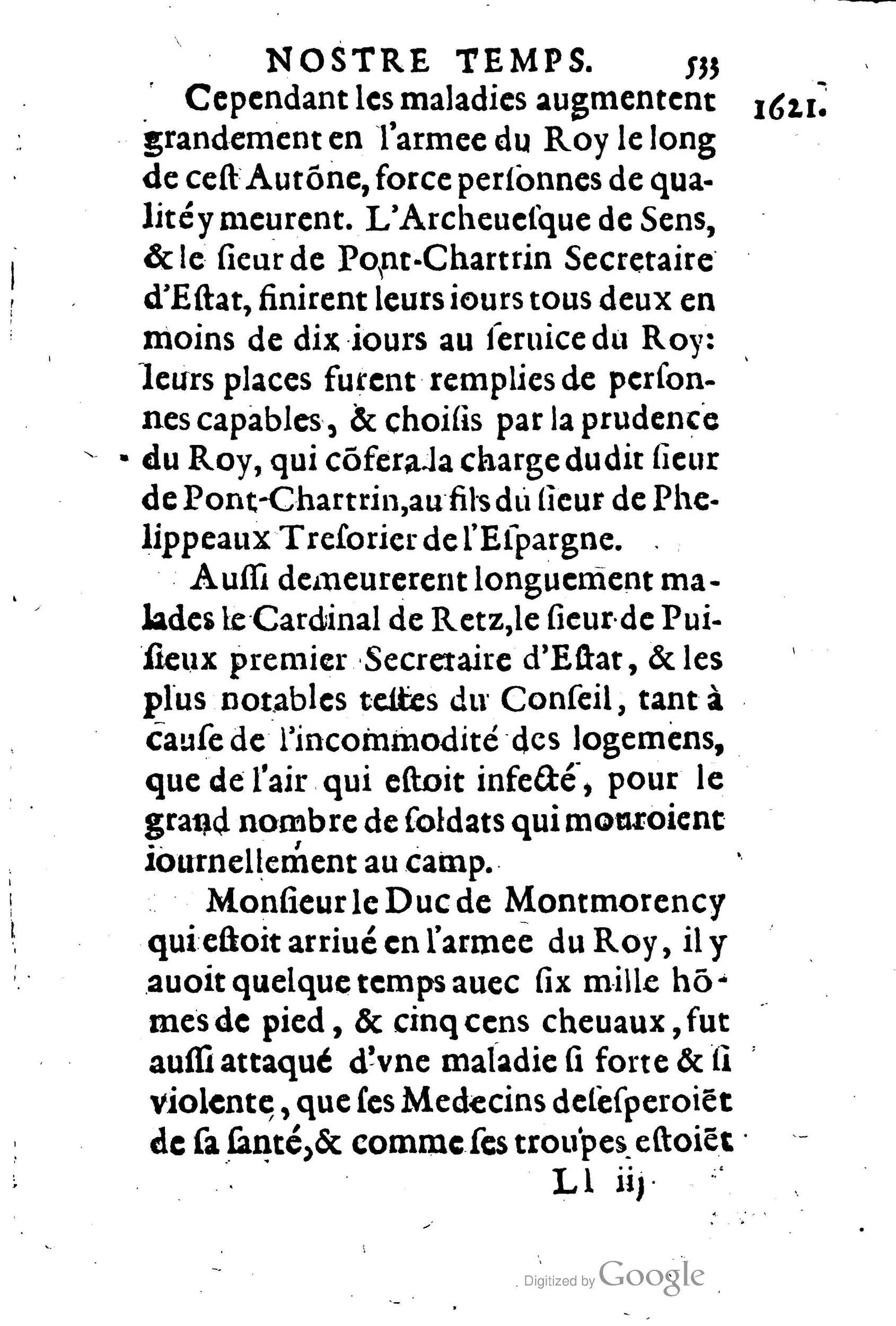 1623 - Joseph Bouillerot - Trésor de l’histoire générale de notre temps - BM Lyon