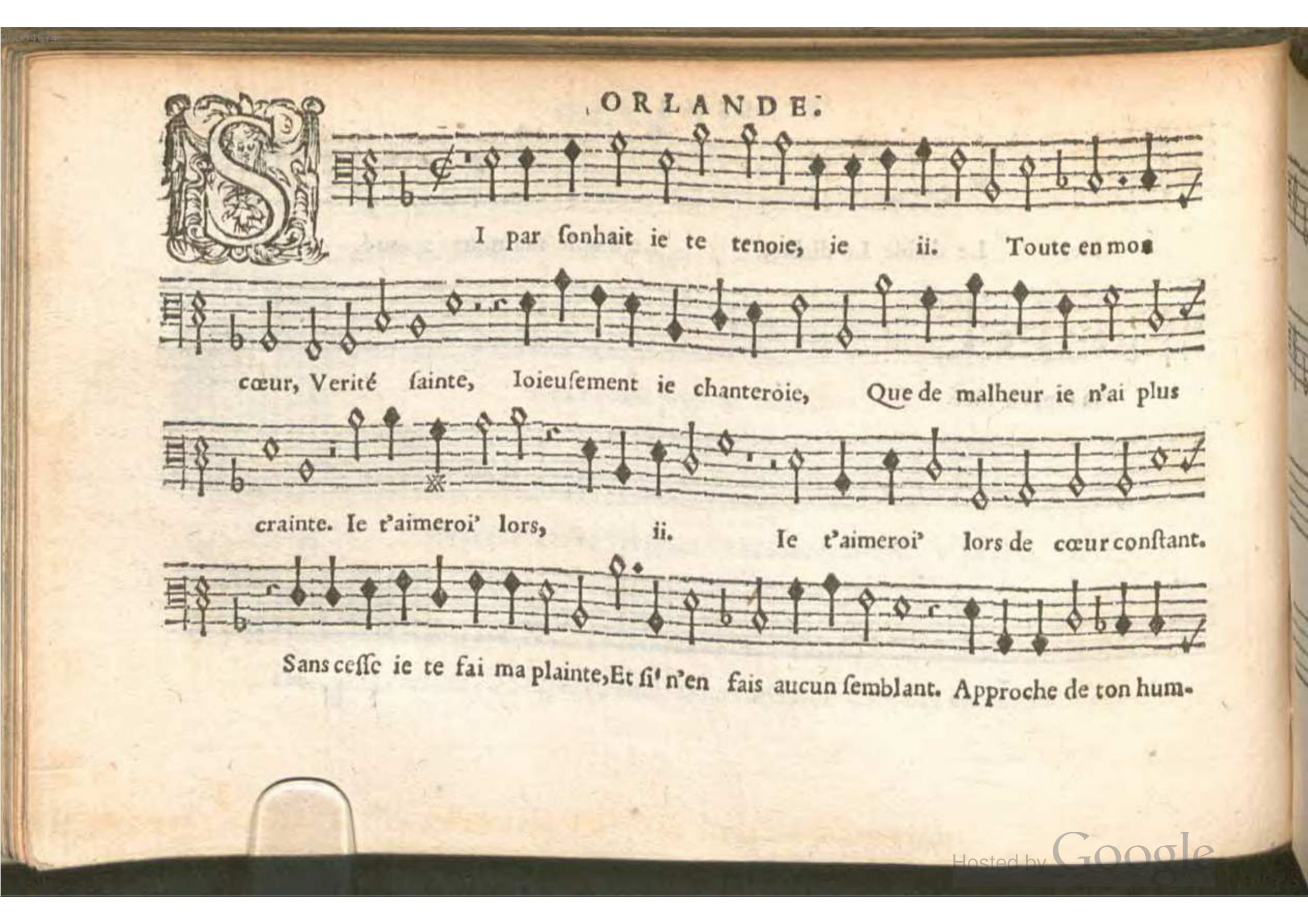 1576 - [Pierre de Saint-André] - Trésor de musique d’Orlande de Lassus Bassus - BSB Munich