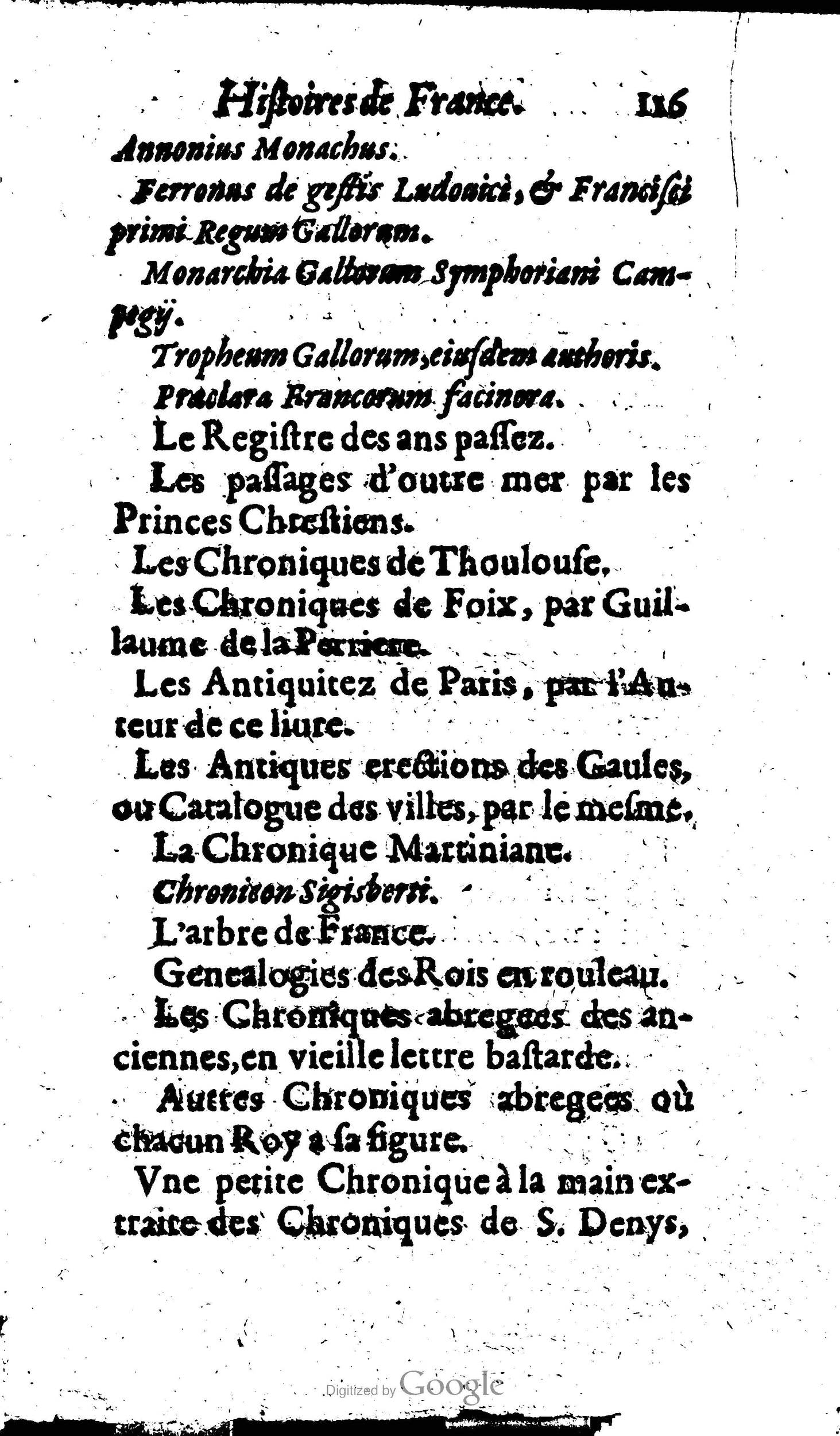 1619 - Jean Corrozet - Trésor des histoires de France - Anvers Musée Plantin-Moretus