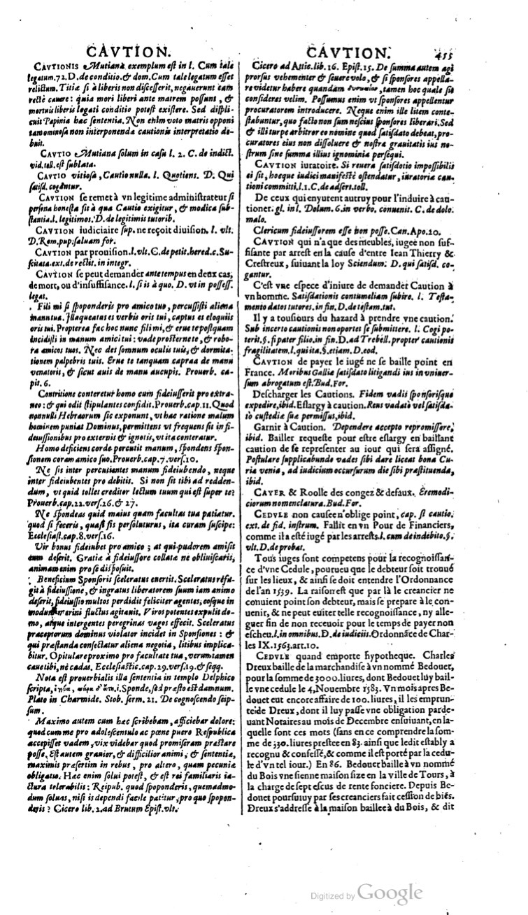 1629 - Veuve Nicolas Buon - Trésor du droit français (21754 T. 1) - BM Lyon 1629 - Veuve Nicolas Buon - Trésor du droit français (21754 T. 1) - BM Lyon
