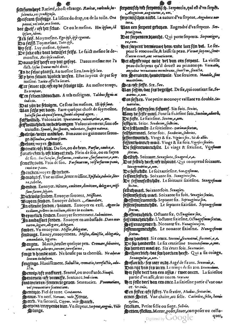 1573 - Christophe Plantin - Trésor du langage bas-allemand - BM Lyon