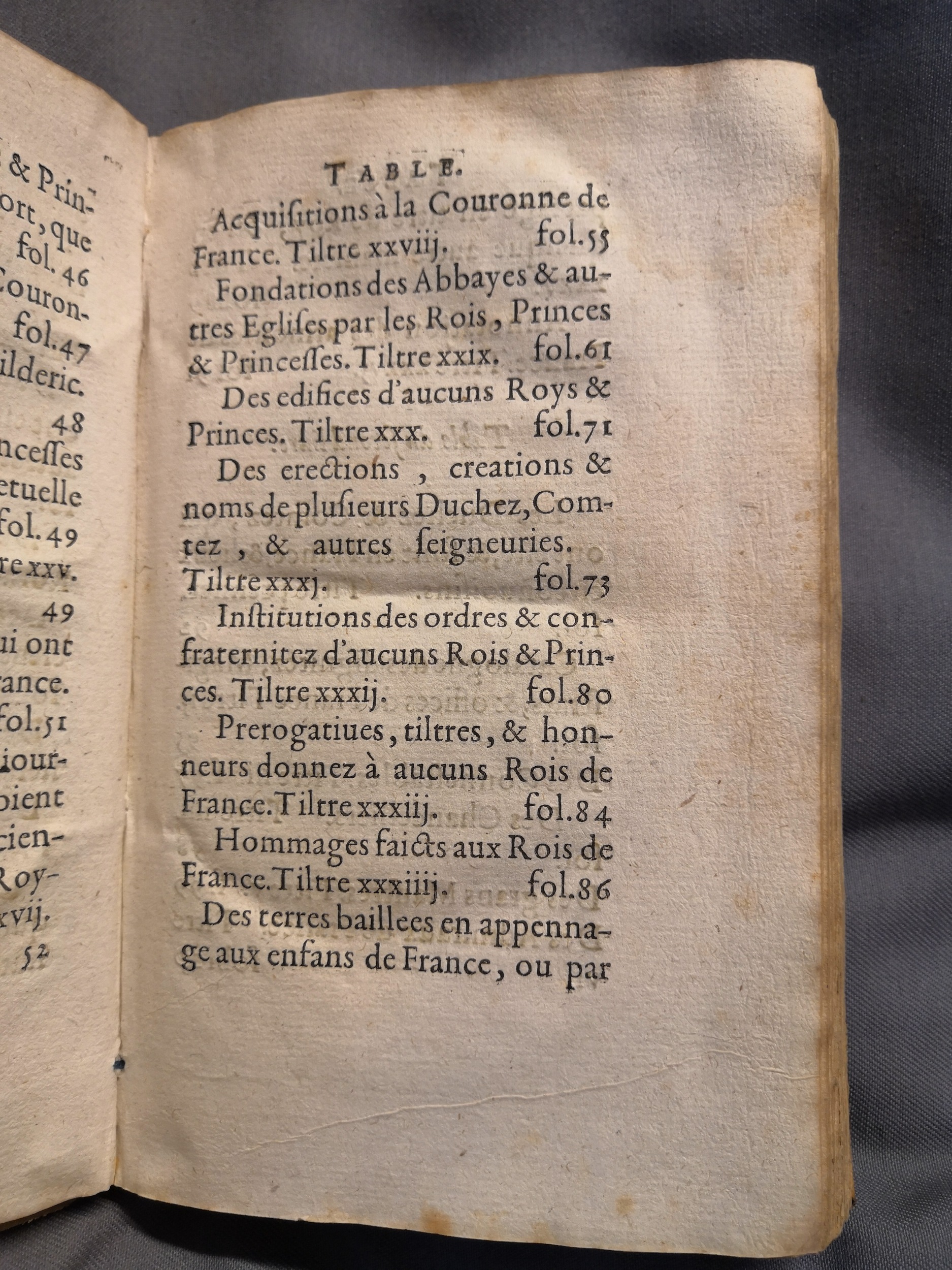 1614 - Jean Corrozet - Trésor des histoires de France - Amsterdam
