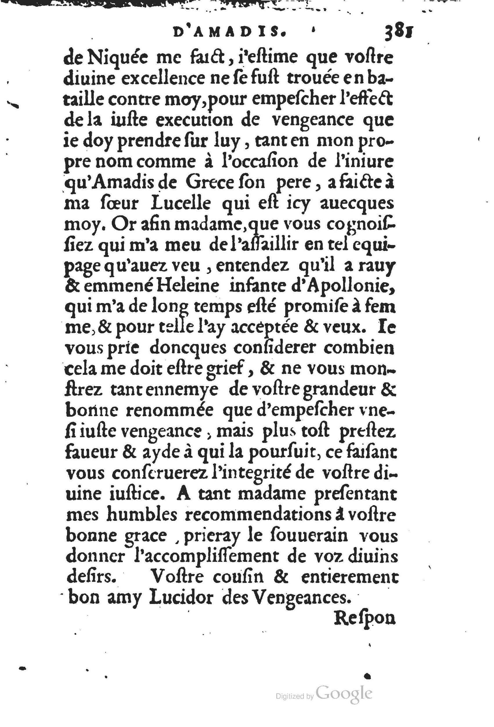 1560 - Jean d’Ogerolles et Gabriel Cotier Lyon - Trésor des Amadis - BSB Munich