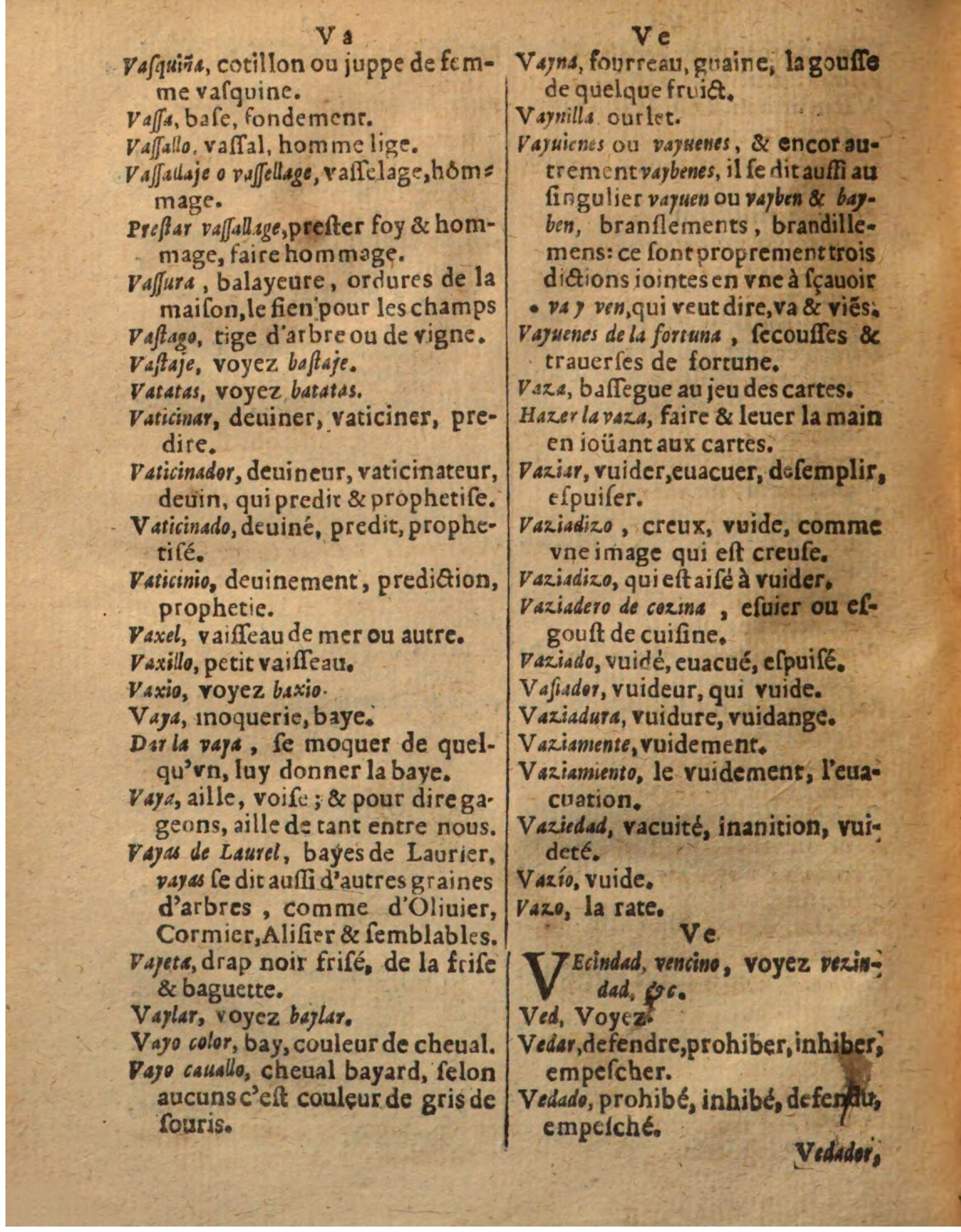 1625 - Hubert Antoine - Trésor des deux langues espagnole et française - Augsbourg
