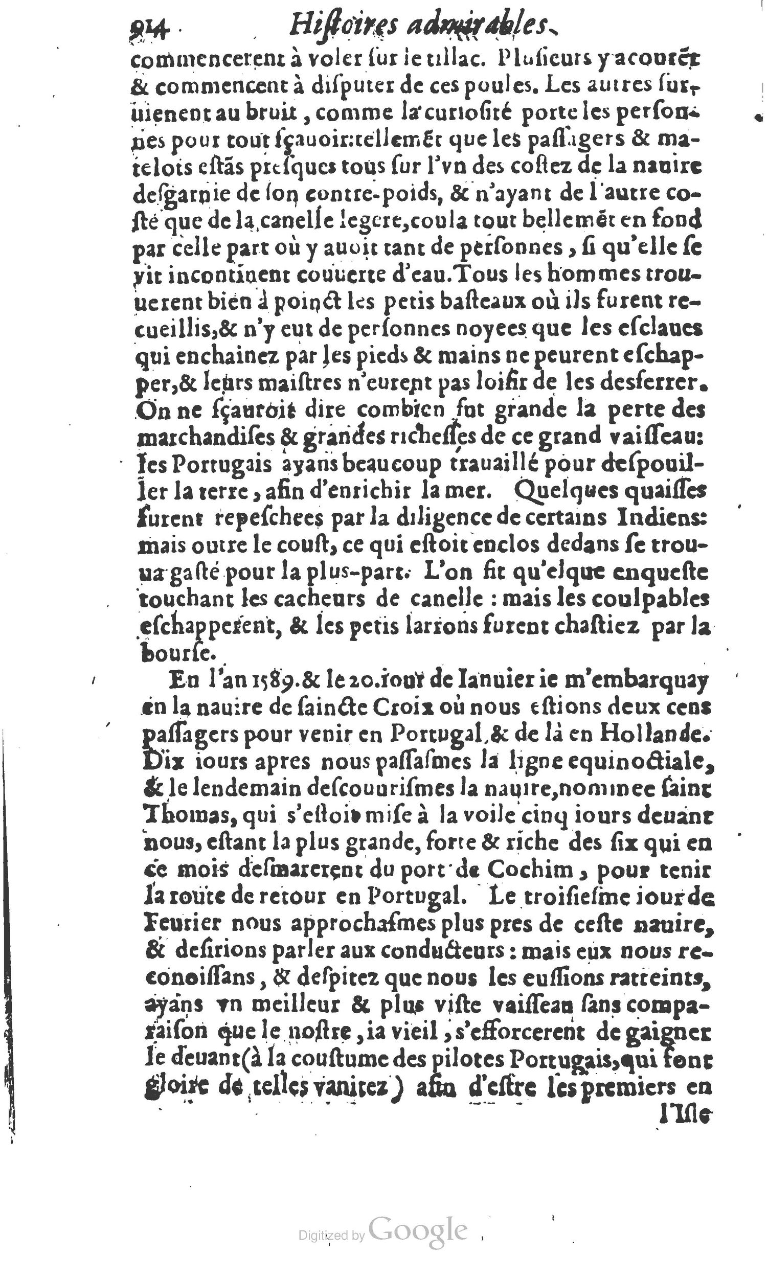 1610 - Paul Marceau - Trésor d’histoires admirables et mémorables - Princeton