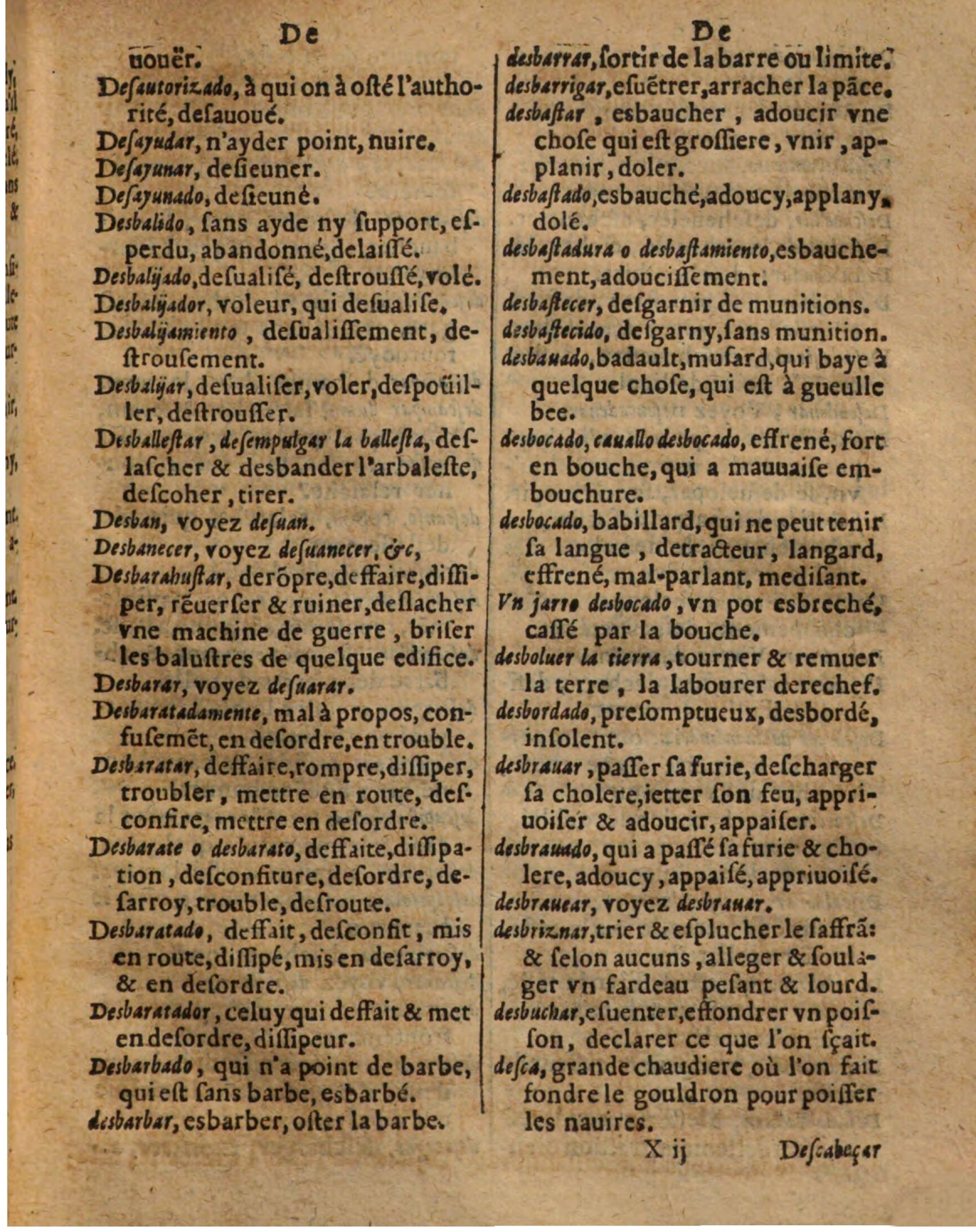 1625 - Hubert Antoine - Trésor des deux langues espagnole et française - Augsbourg