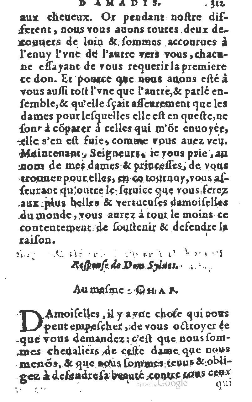 1582 - Jean Huguetan - Trésor des Amadis T. 1 - BM Lyon