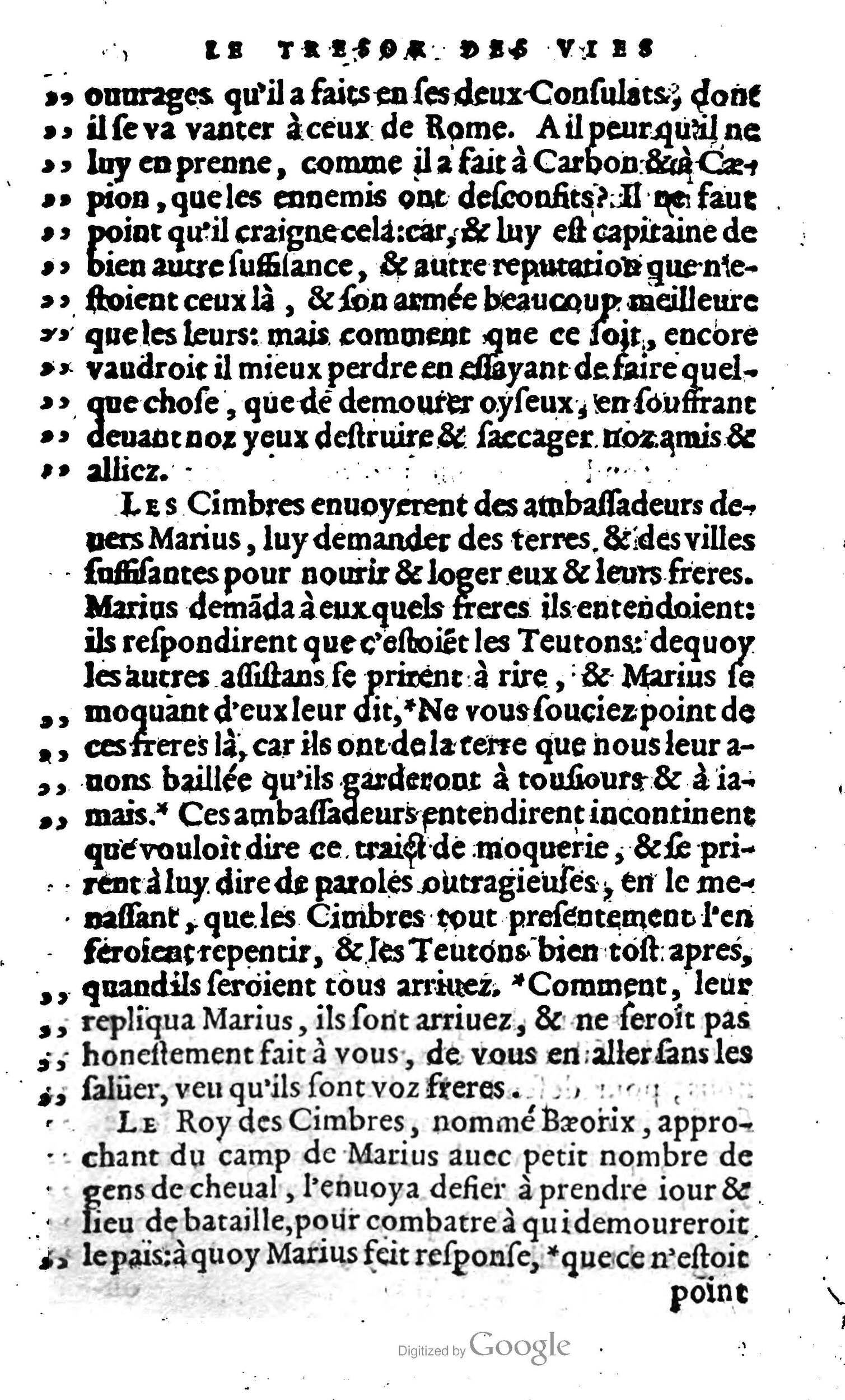 1568 - Willem Silvius - Trésor des vies de Plutarque - Anvers Plantin-Moretus