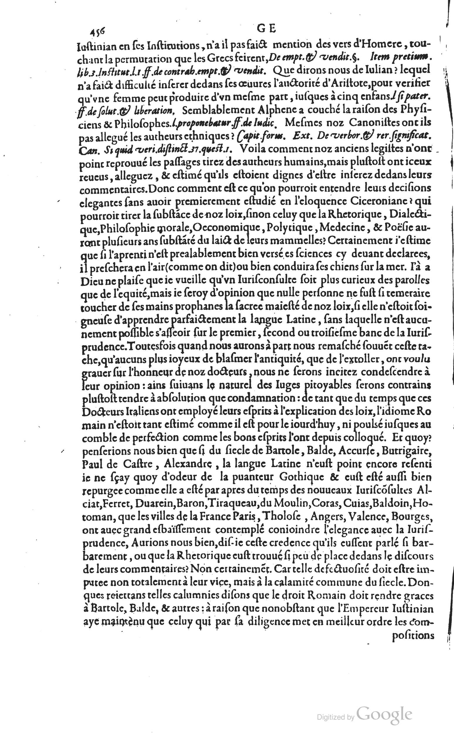 1585 - Barthélemy Honorat - Bibliothèques françaises - BSB Munich