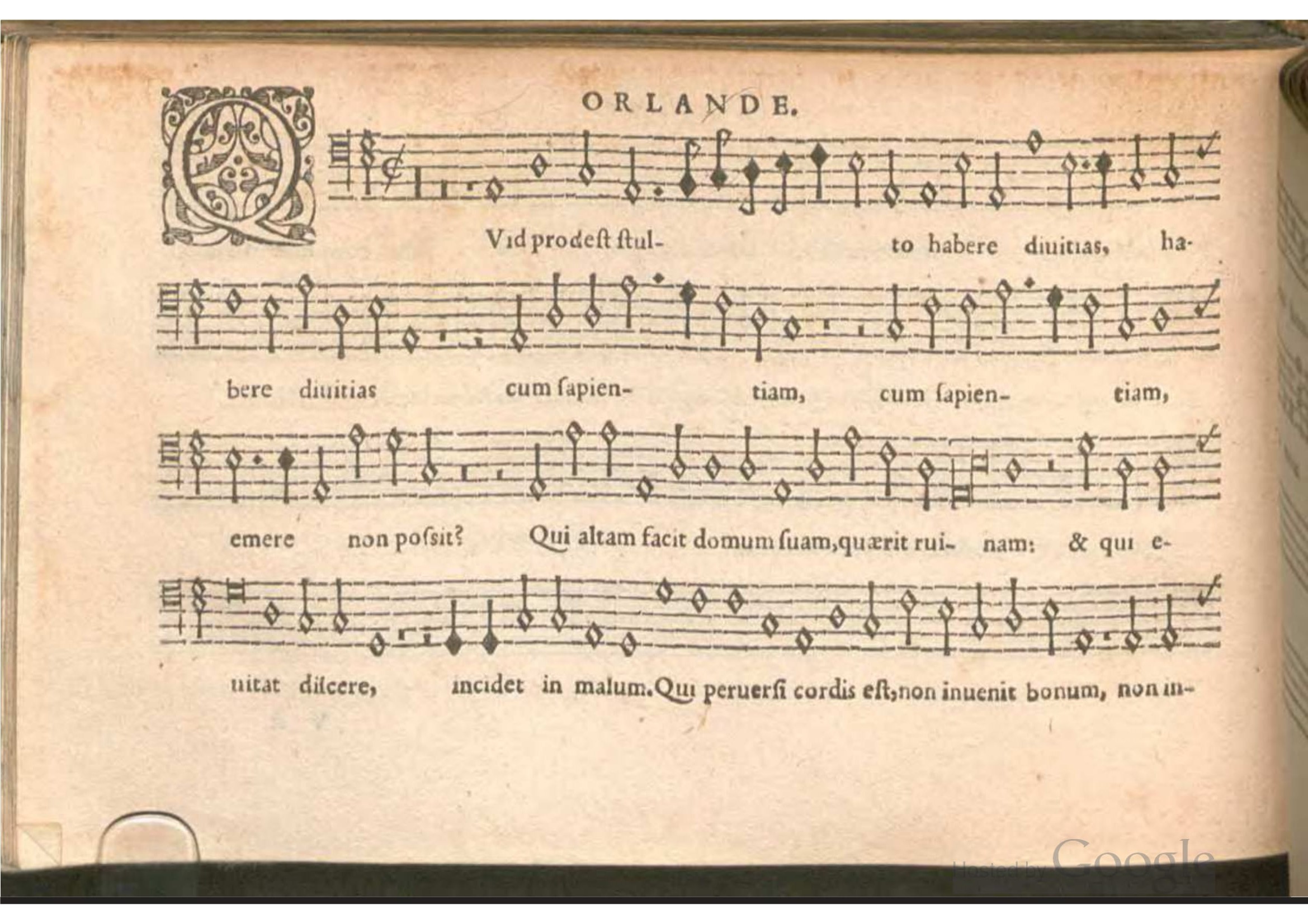 1576 - [Pierre de Saint-André] - Trésor de musique d’Orlande de Lassus Bassus - BSB Munich