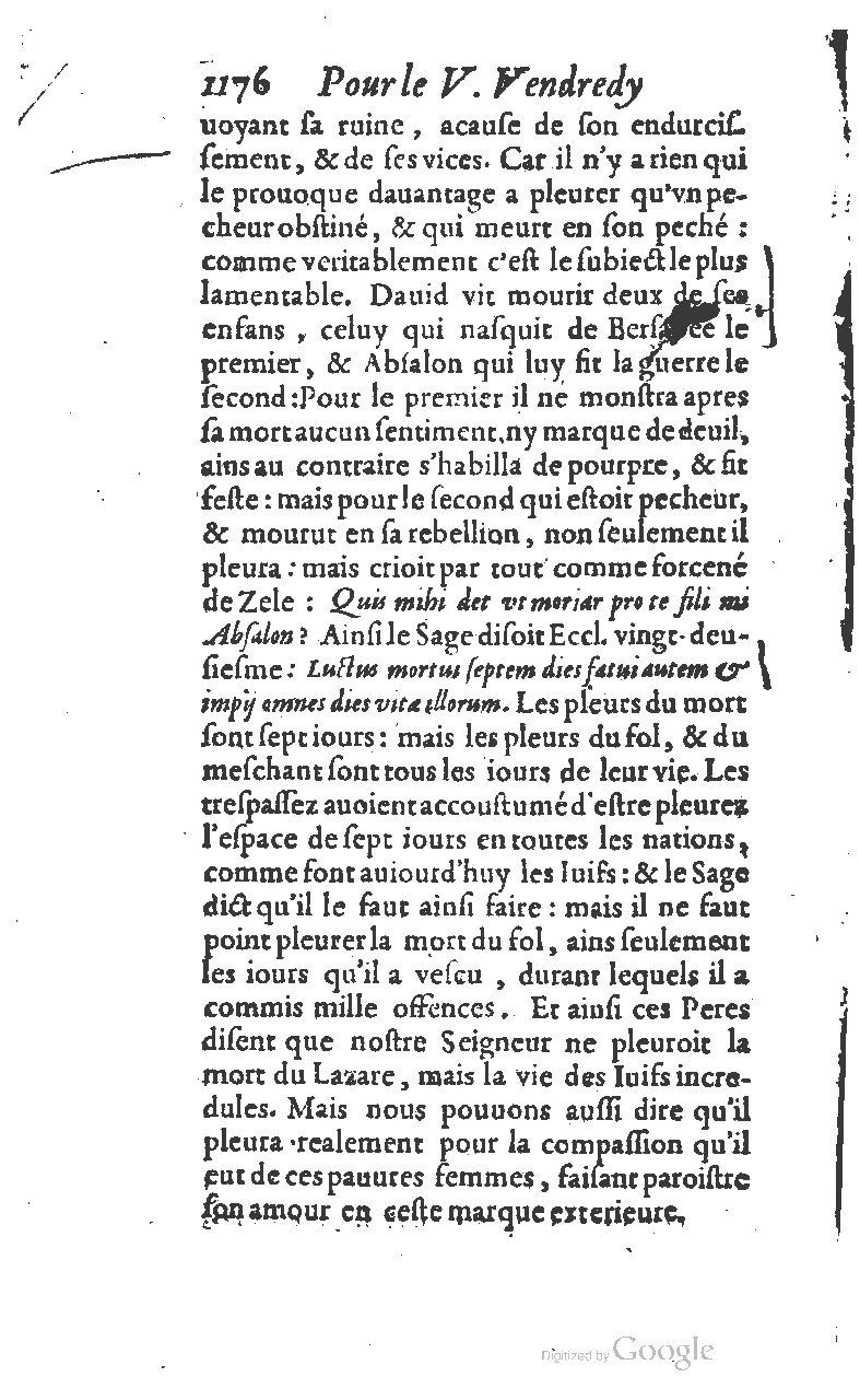 1607 - Nicolas Du Fossé - Trésor quadragésimal - T 01 - BM Lyon