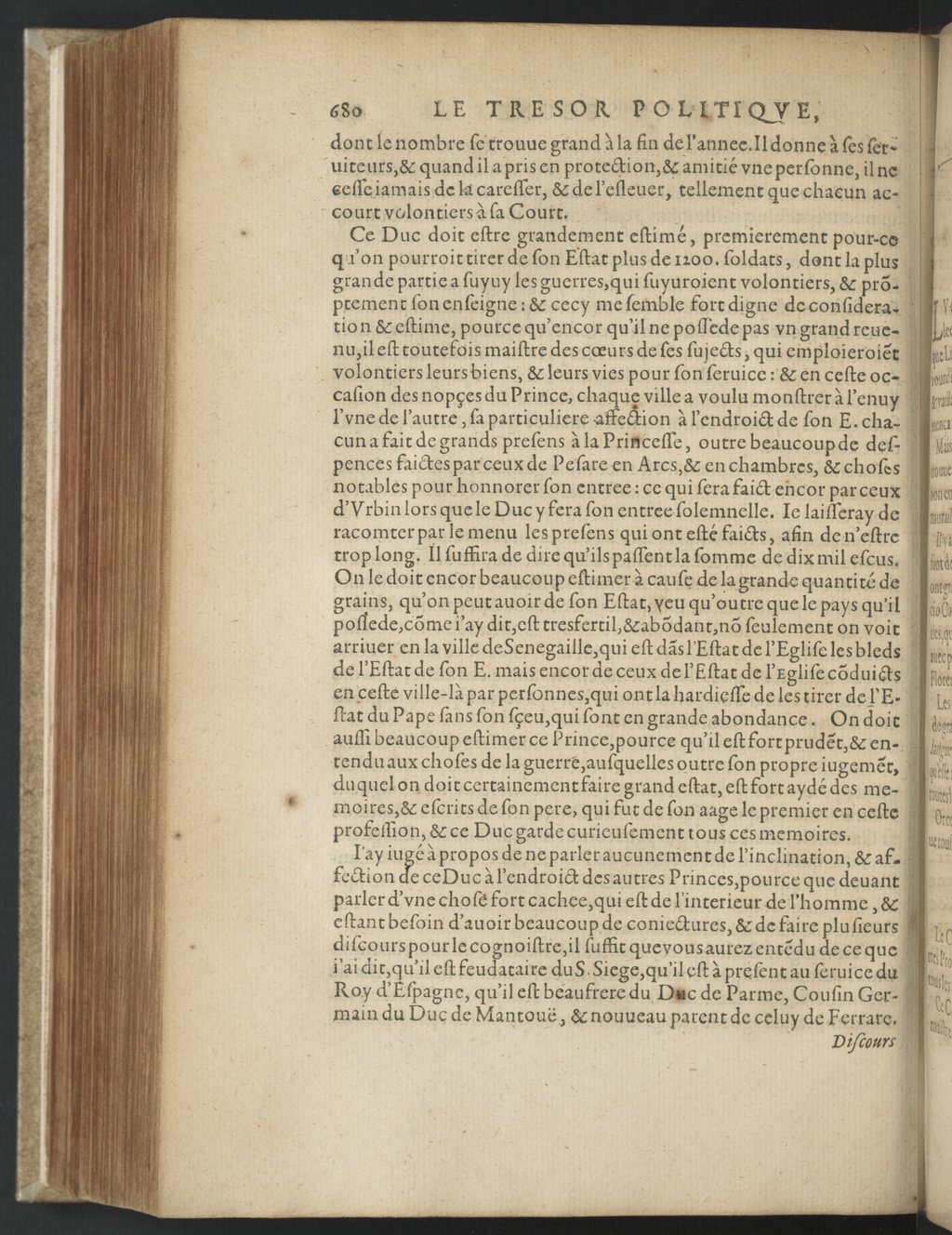 1608 - Nicolas Du Fossé - Trésor politique - BnF Tolbiac