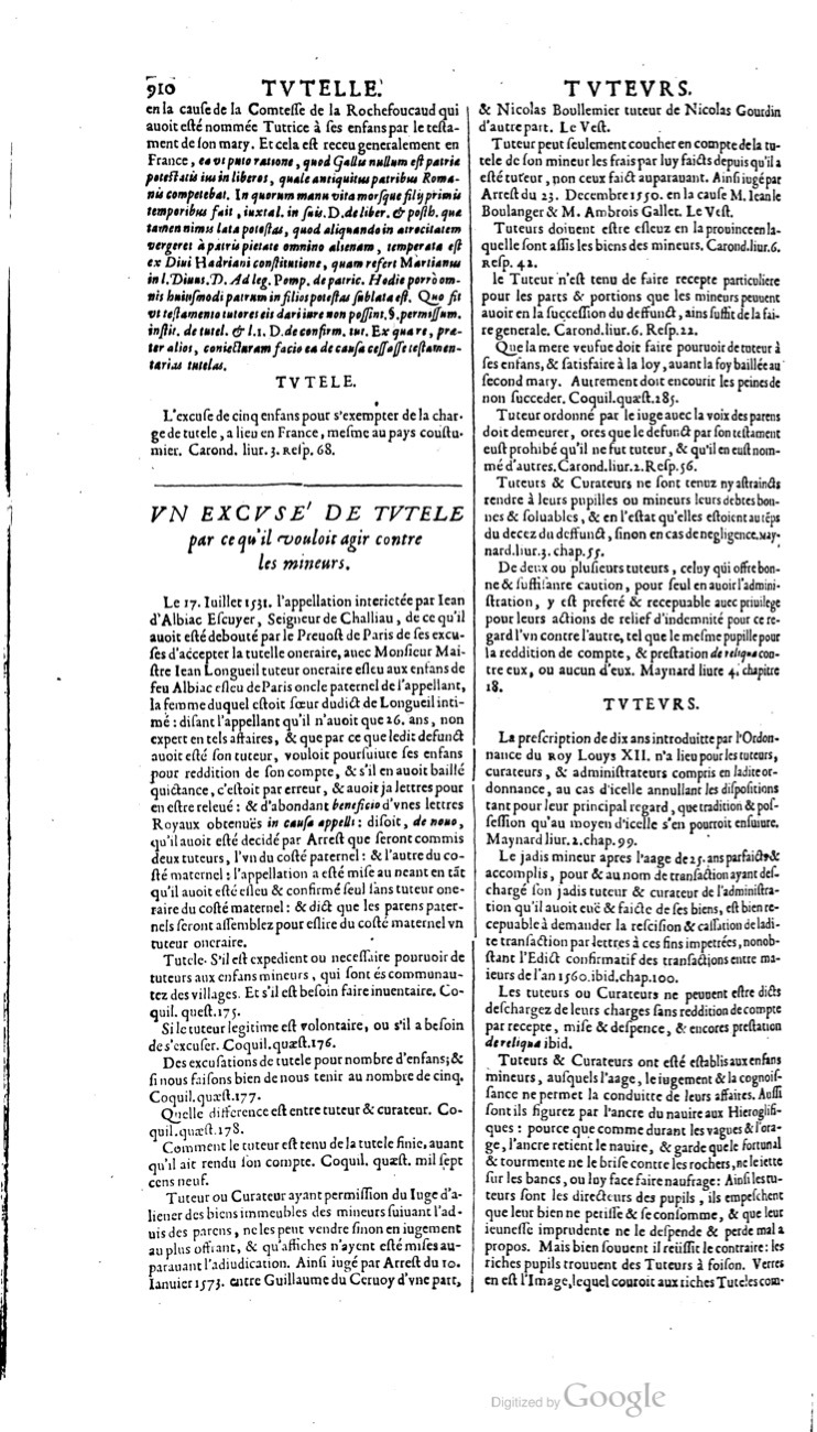 1629 - Veuve Nicolas Buon - Trésor du droit français (21754 T. 3) - BM Lyon