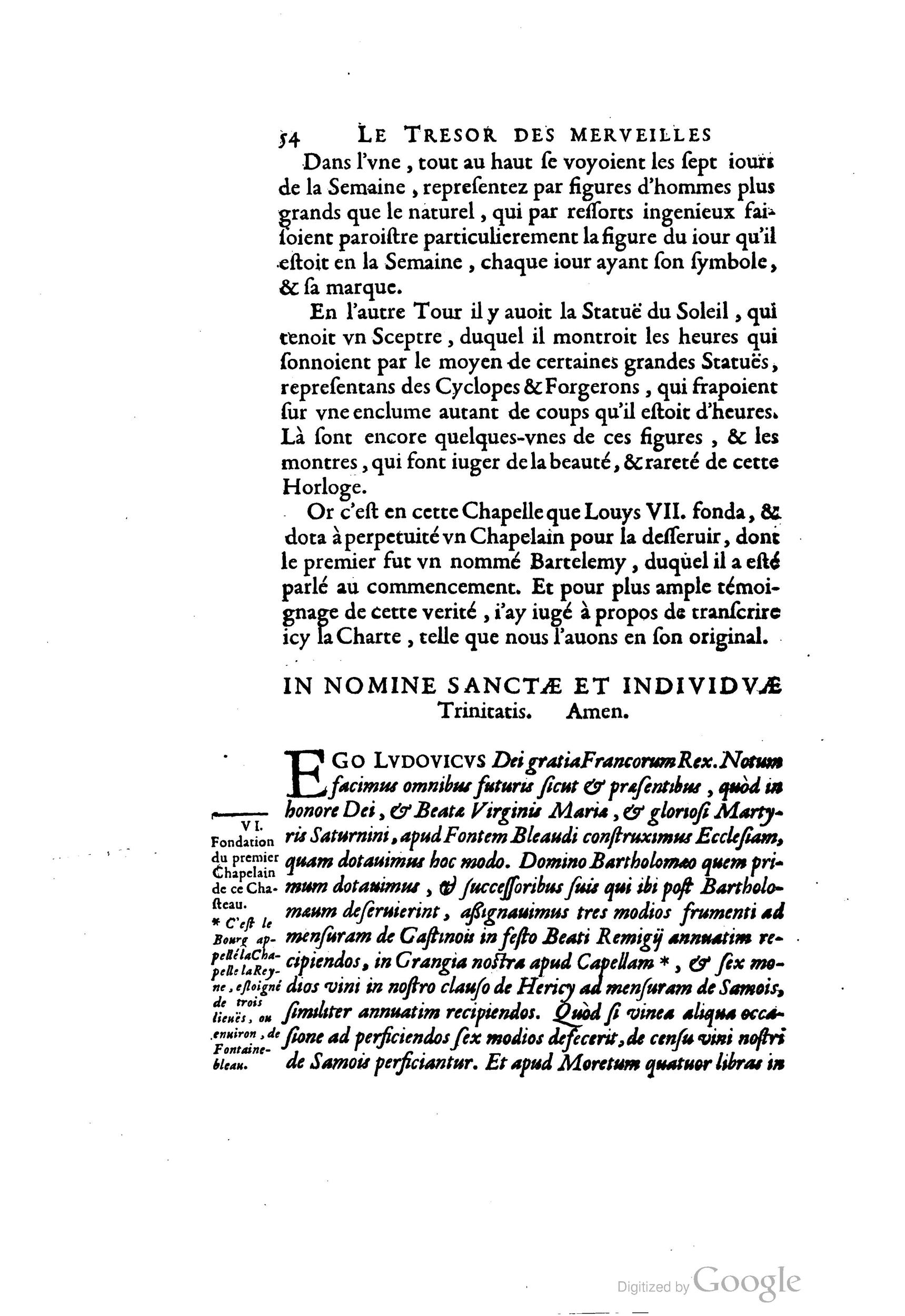 1642 - Sébastien Cramoisy - Trésor des merveilles de la maison royale de Fontainebleau - BM Lyon