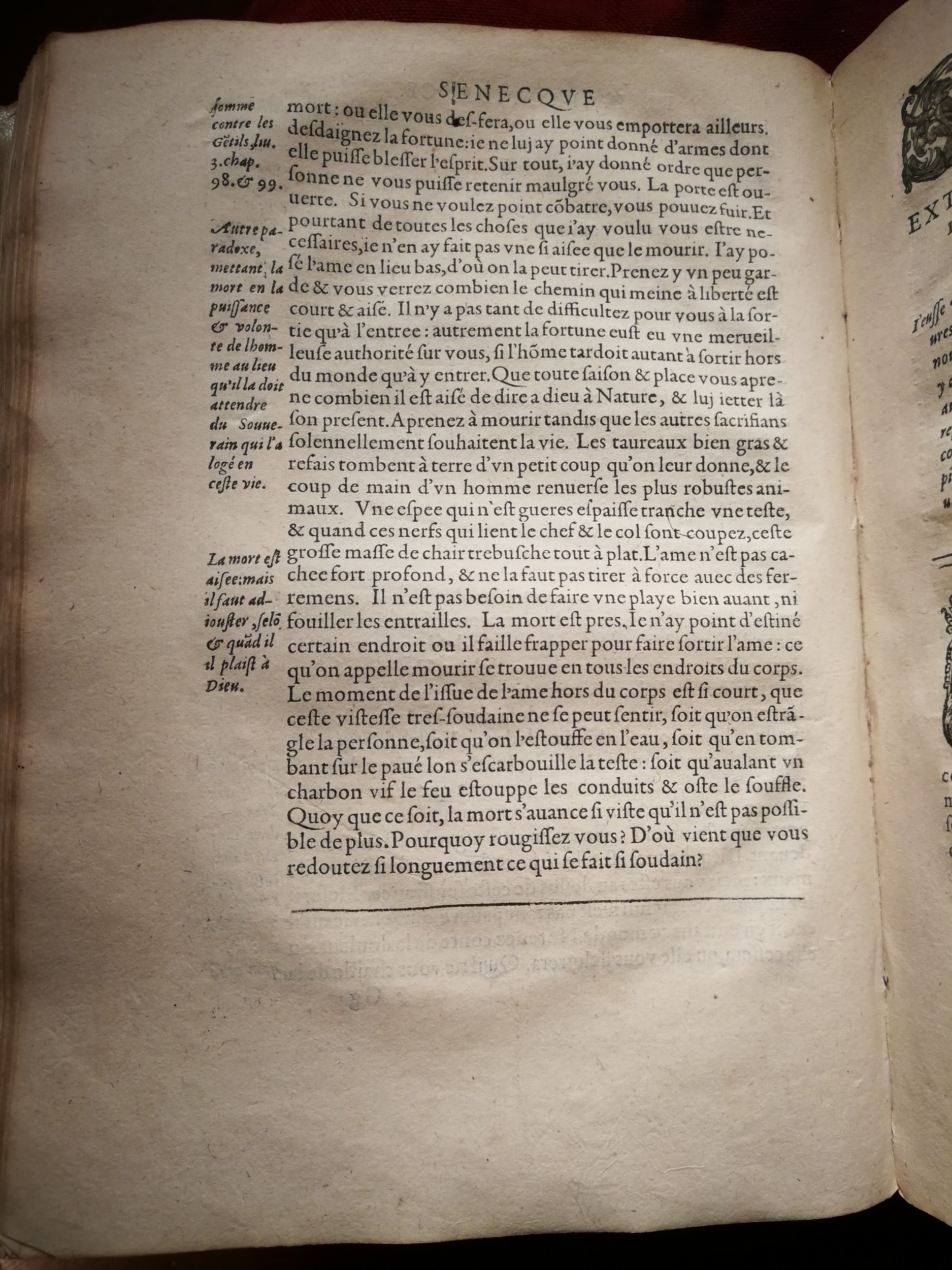 1595 - Jean Houzé - Œuvres morales et mêlées de Sénèque, Trésor de philosophie morale - T. 1 - BnF