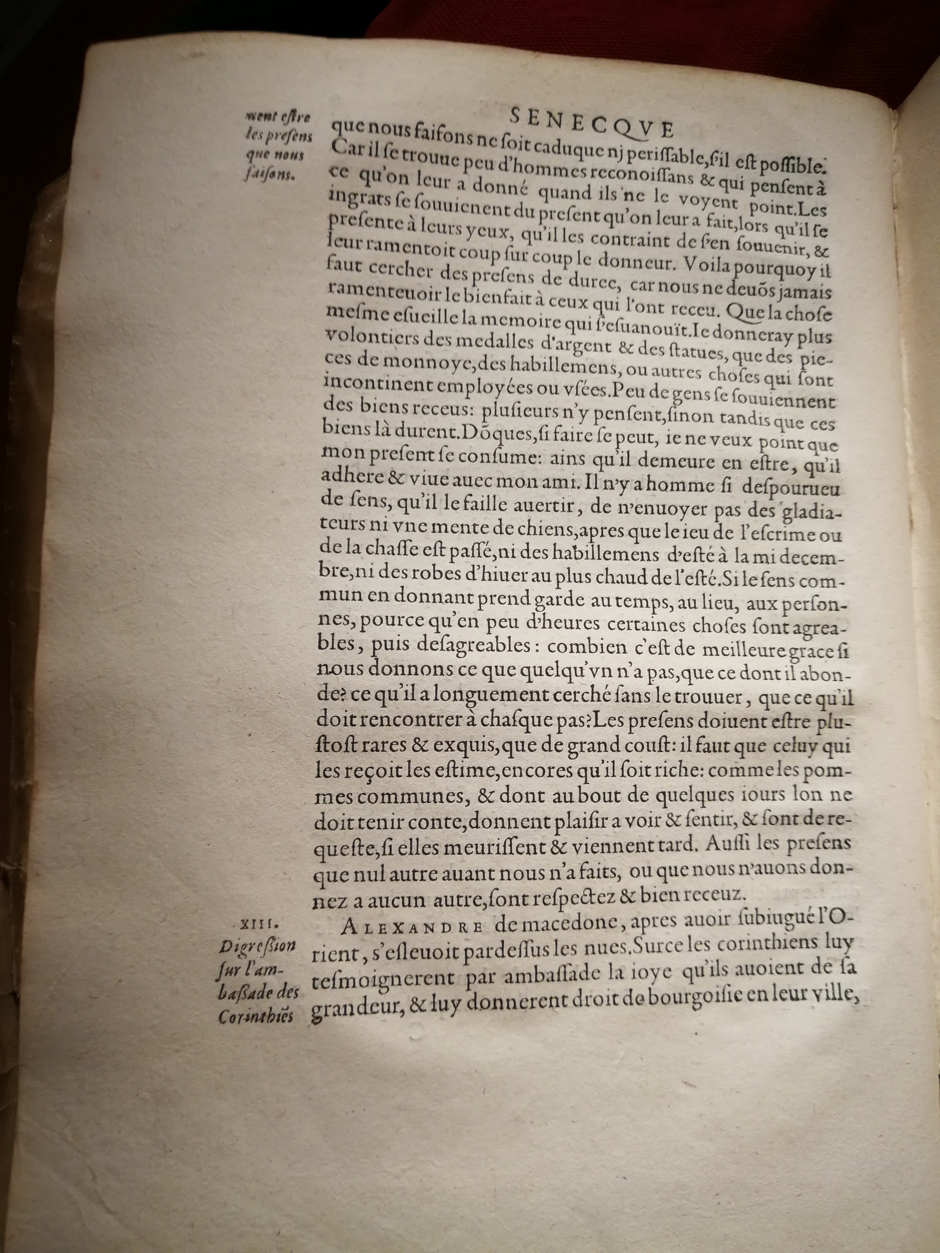 1595 - Jean Houzé - Œuvres morales et mêlées de Sénèque, Trésor de philosophie morale - T. 1 - BnF