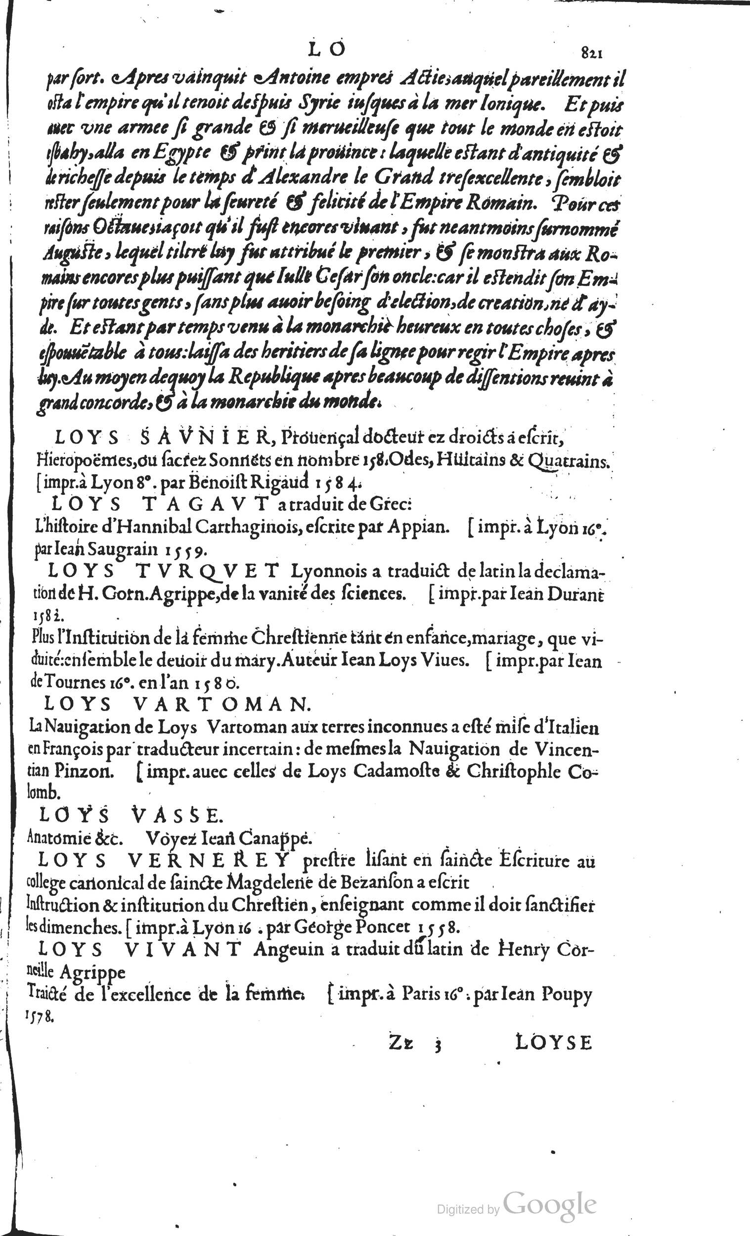 1585 - Barthélemy Honorat - Bibliothèques françaises - BSB Munich