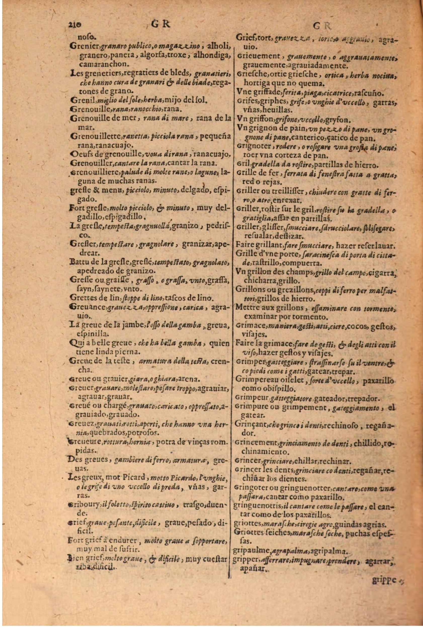 1616 - Pierre de la Rovière - Trésor des trois langues (Seconde partie) - BSB Munich