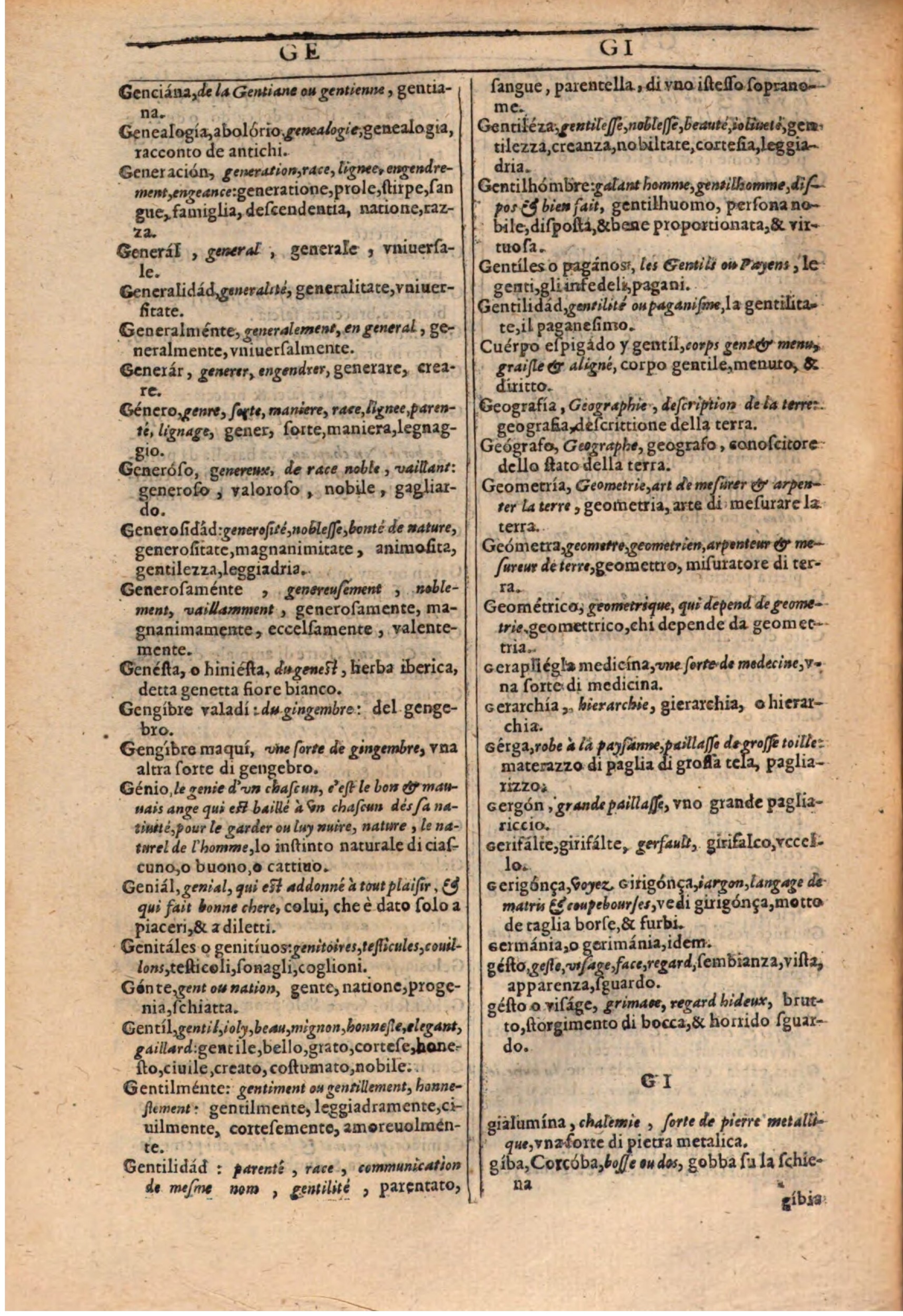 1609 - Philippe Albert et Alexandre Pernet - Trésor des trois langues française, italienne et espagnole (Première partie) - BSB Munich 1609 - Philippe Albert et Alexandre Pernet - Trésor des trois langues française, italienne et espagnole (Première partie) - BSB Munich