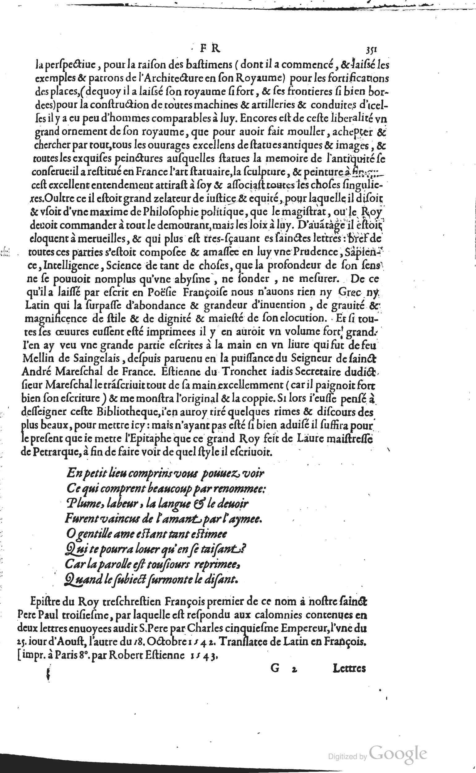 1585 - Barthélemy Honorat - Bibliothèques françaises - BSB Munich