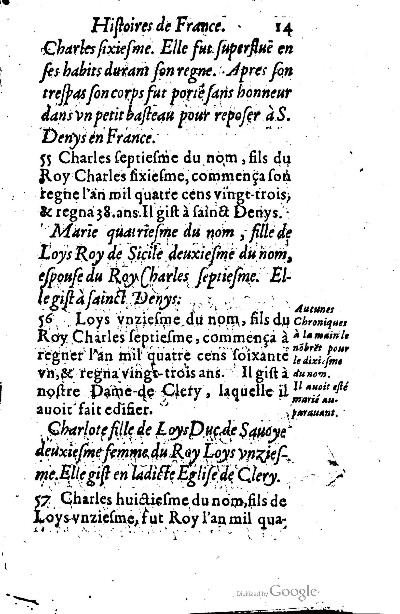 1619 - Jean Corrozet - Trésor des histoires de France - BSB Munich