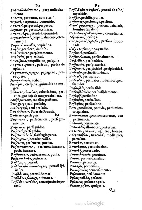 1621 - Adrian Tiffaine - Trésor des deux langues espagnole et française - BM Lyon